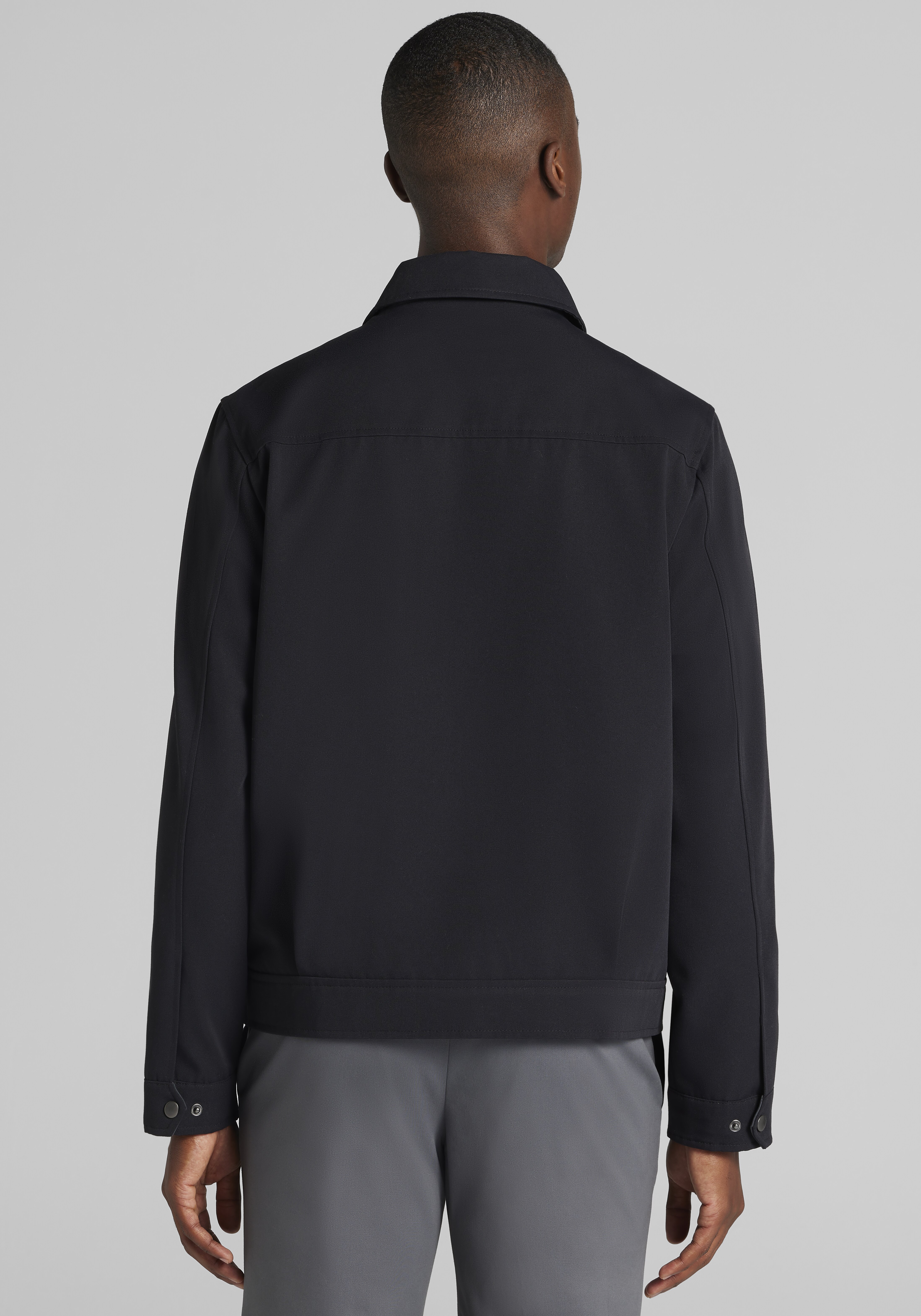 Jos. A. Bank Tailored Fit Canvas Zip Bomber Jacket - Big & Tall CLEARANCE