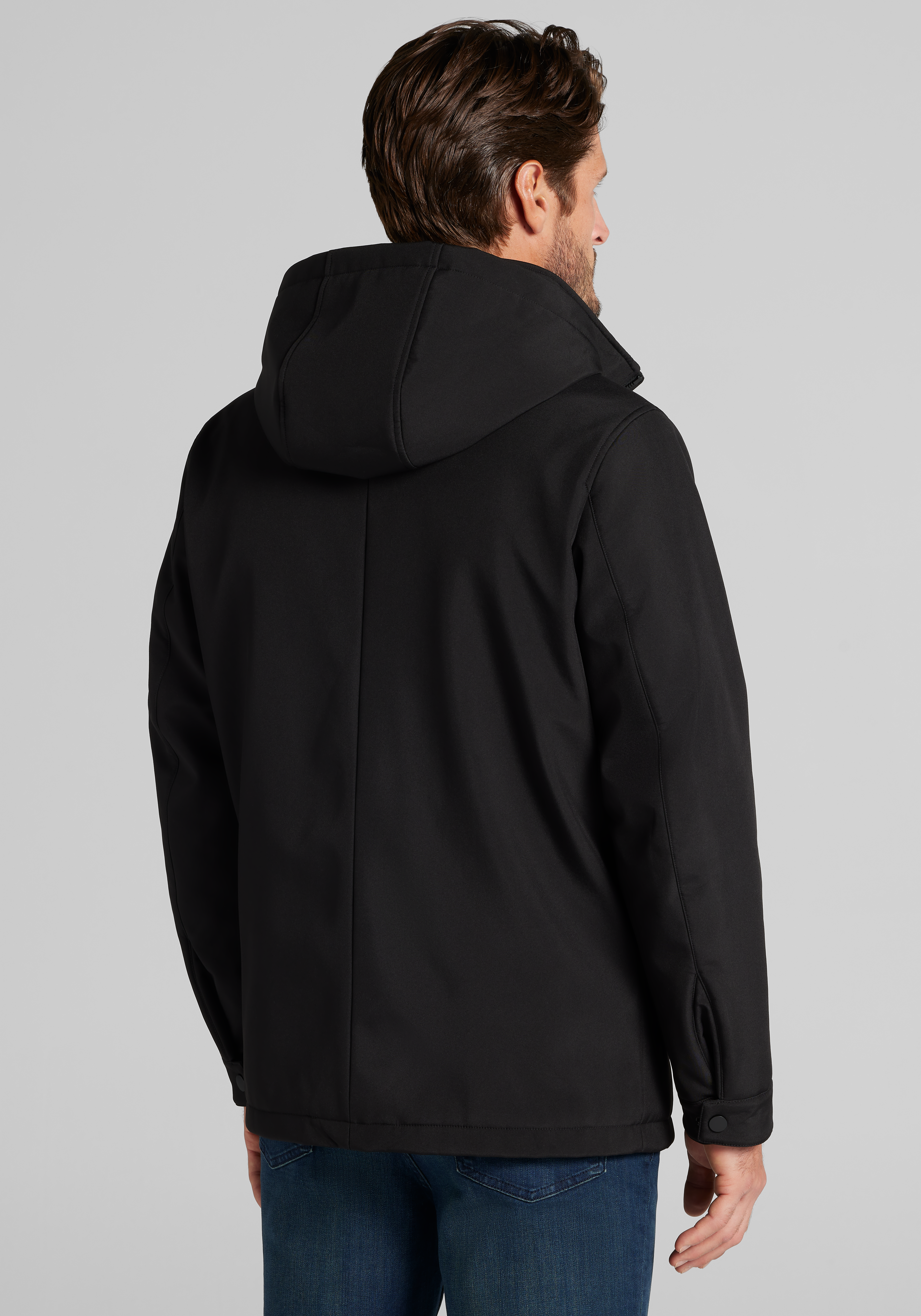 Traveler® Collection Tailored Fit Soft Shell Hooded Jacket - Big & Tall CLEARANCE