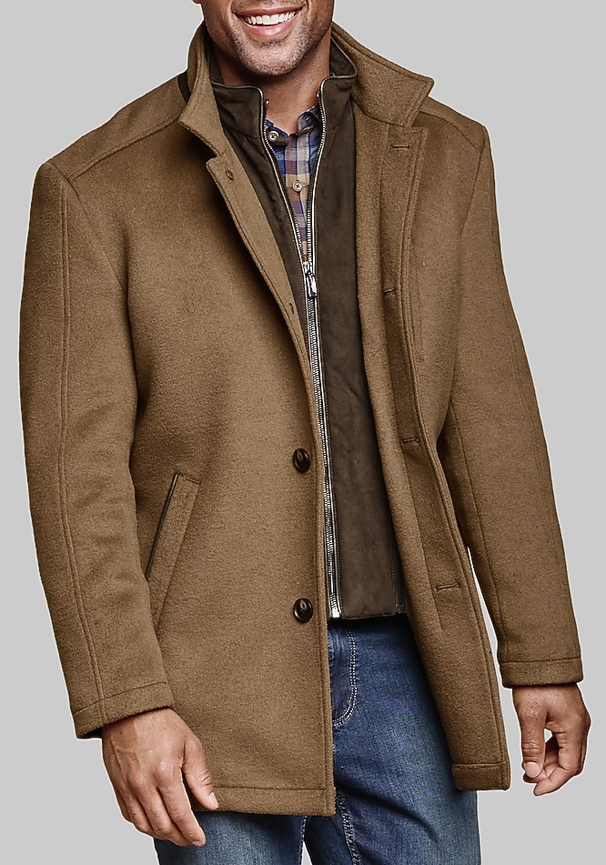 Johnston & Murphy Tailored Fit Upton Car Coat - Wool Coats | Jos A