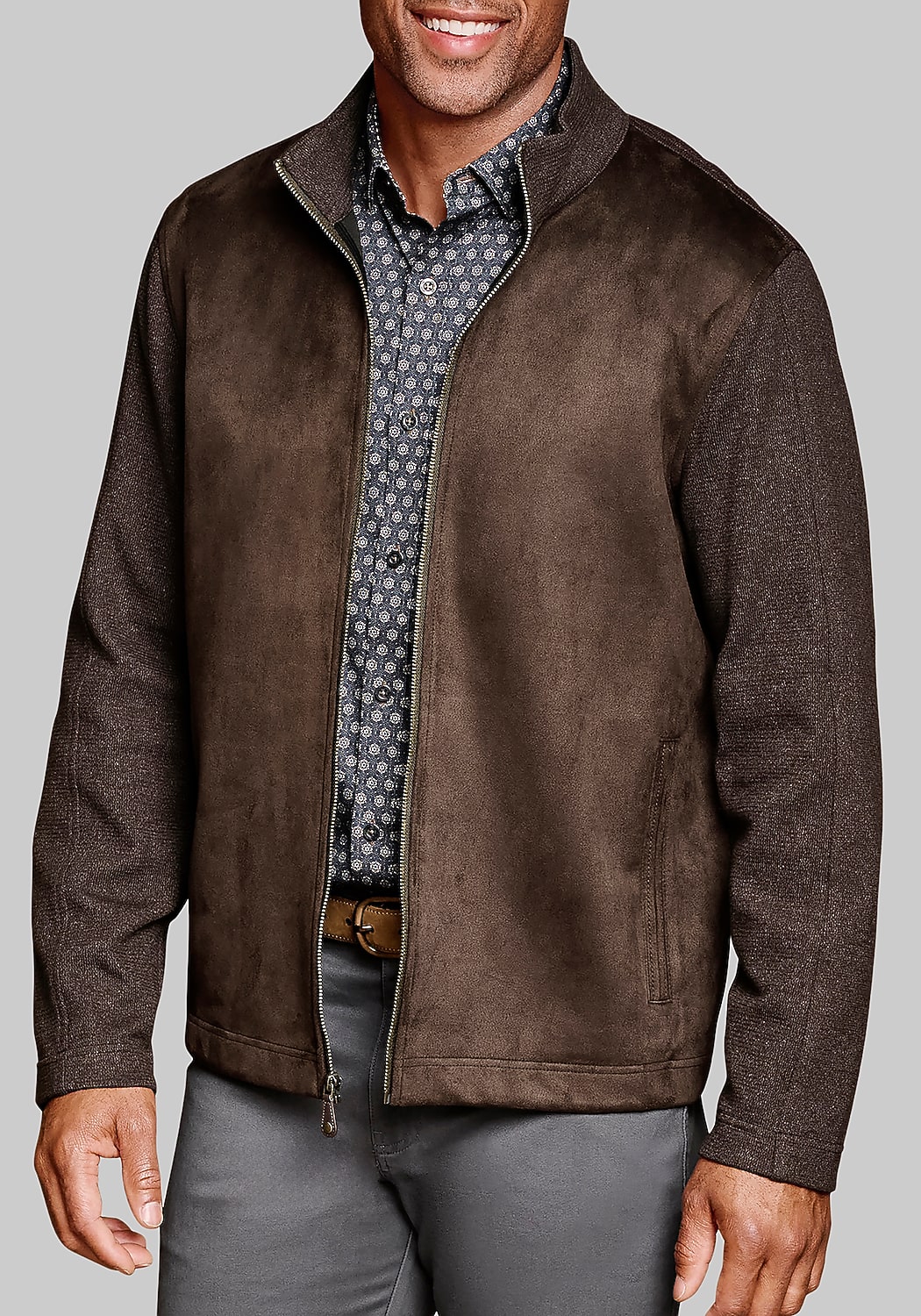 Johnston & Murphy Tailored Fit Faux Suede Jacket