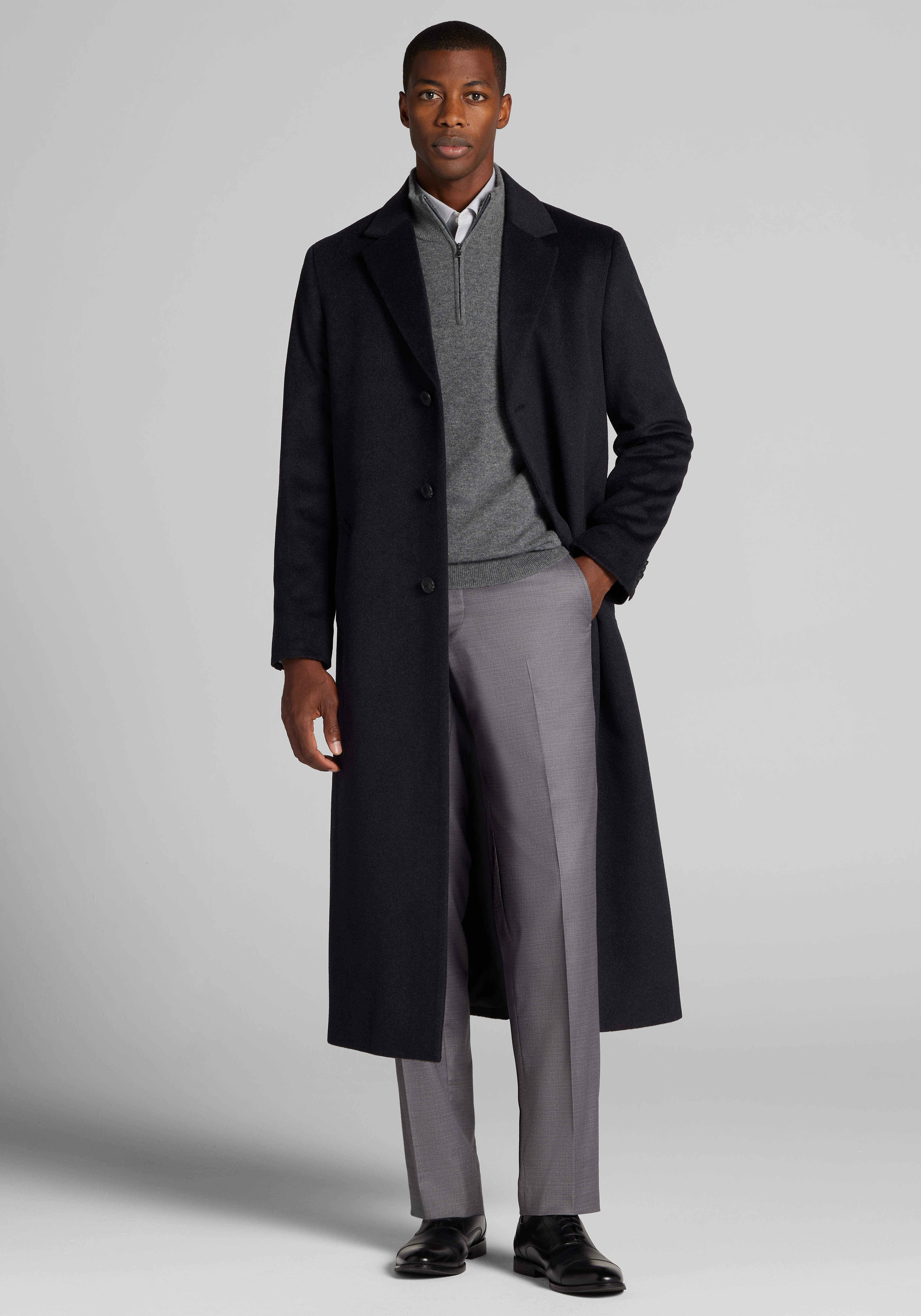 Men's Outerwear, Jos. A. Bank Traditional Fit Long Topcoat - Jos A Bank