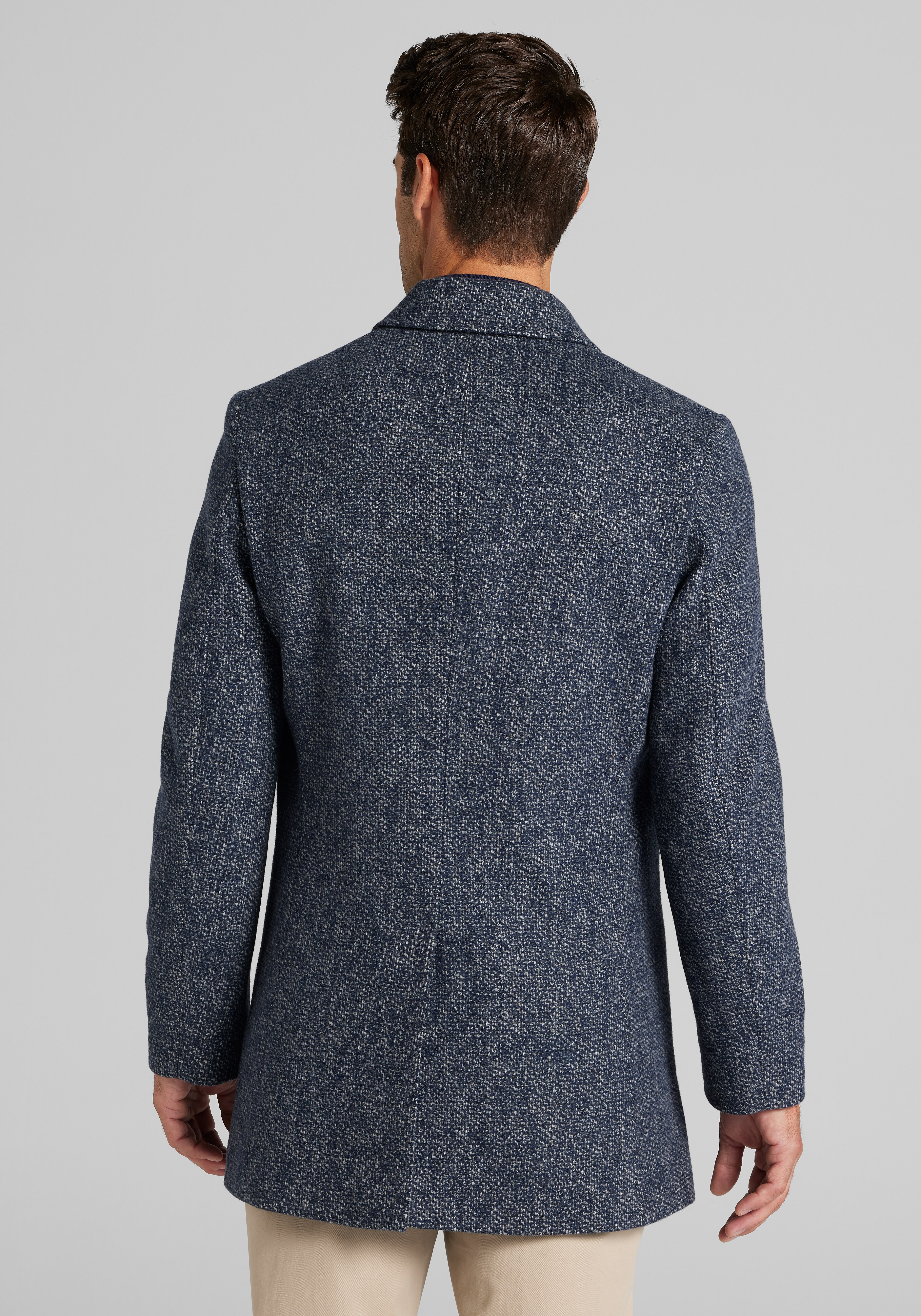 Jos. A. Bank Tailored Fit Short Melange Overcoat CLEARANCE