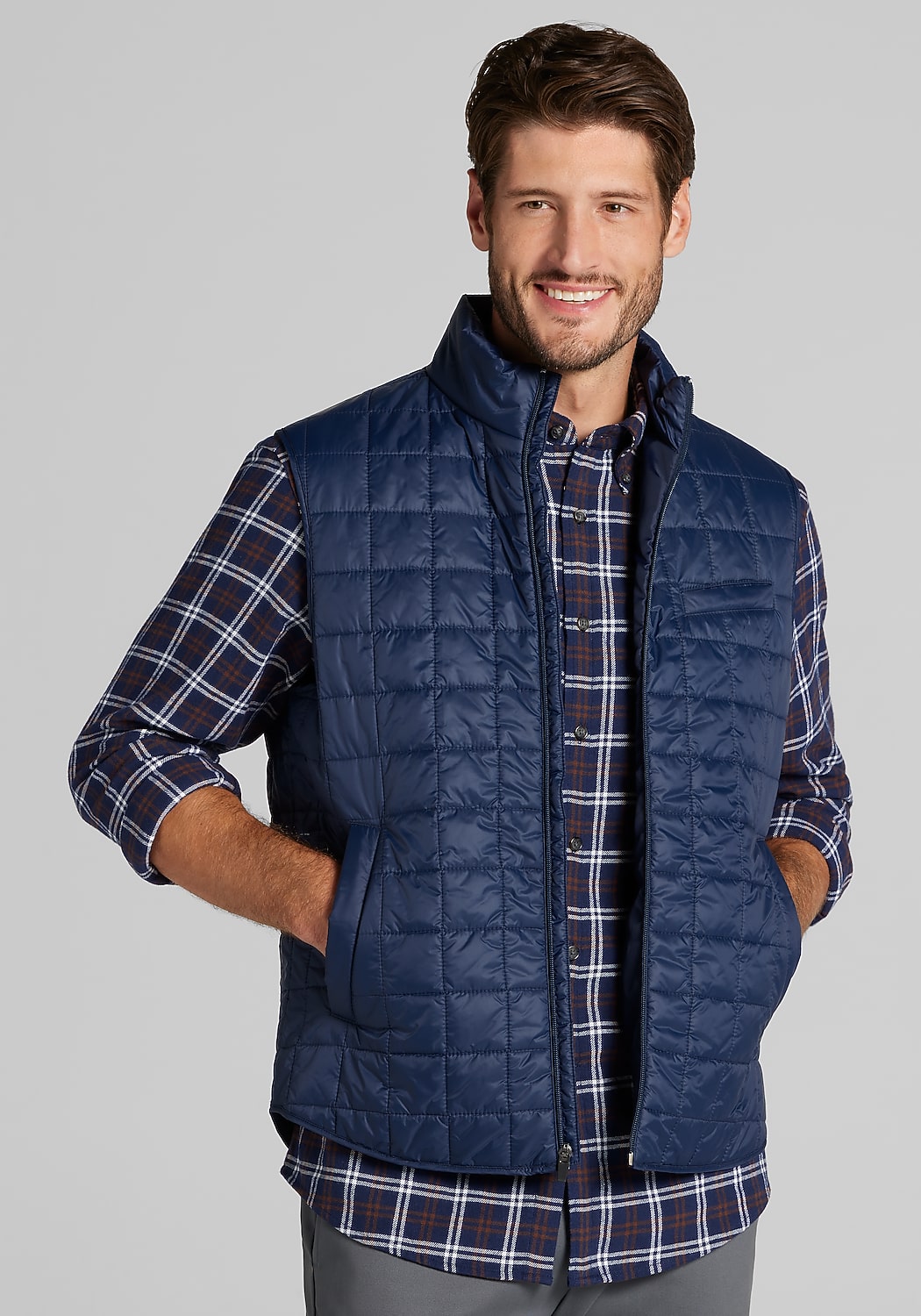 Jos. A. Bank Tailored Fit Box Quilted Vest