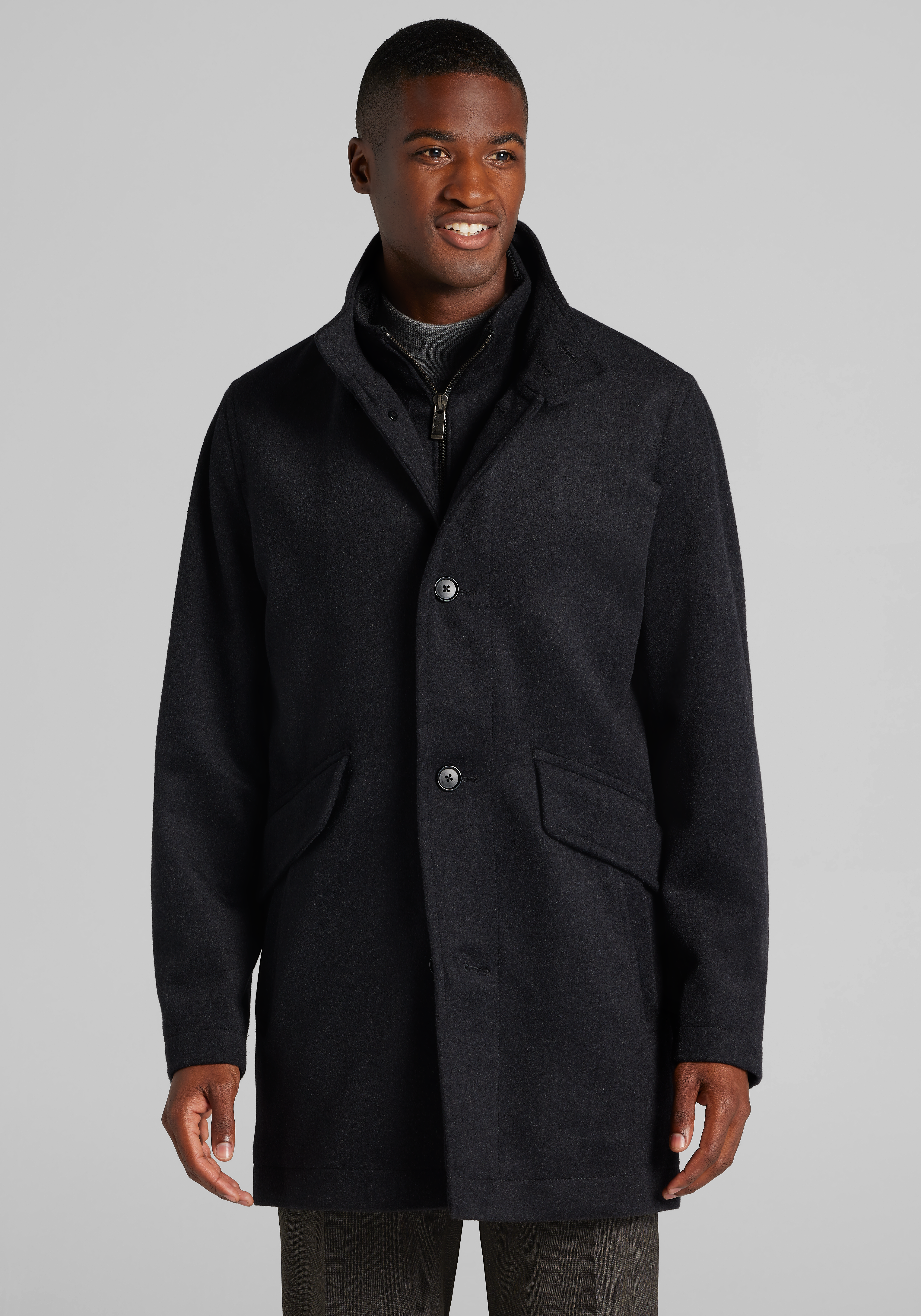 Men's Outerwear, Jos. A. Bank Tailored Fit Melton Carcoat - Big & Tall CLEARANCE - Jos A Bank