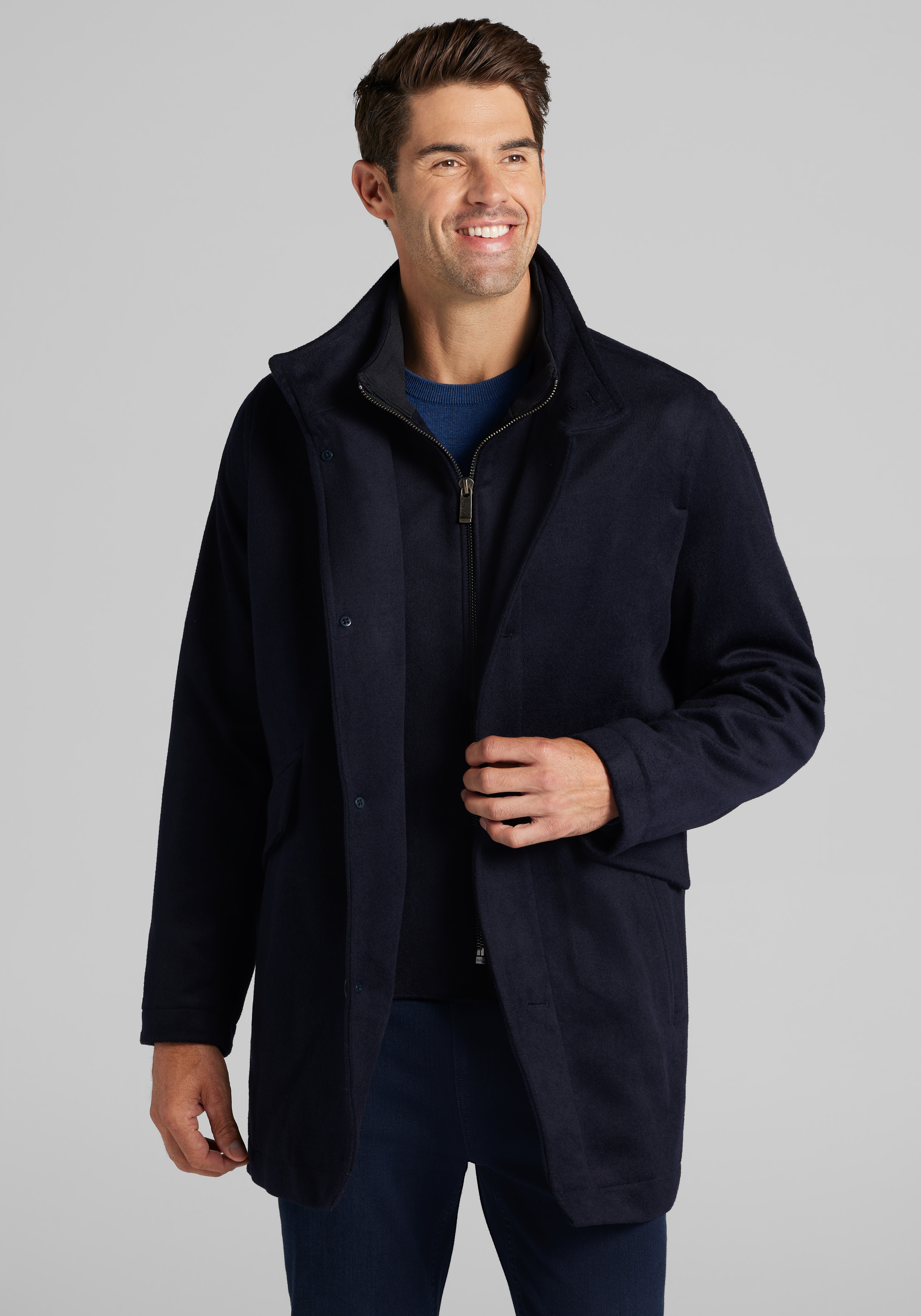 Men's CLEARANCE, Jos. A. Bank Tailored Fit Melton Carcoat - Big & Tall CLEARANCE - Jos A Bank