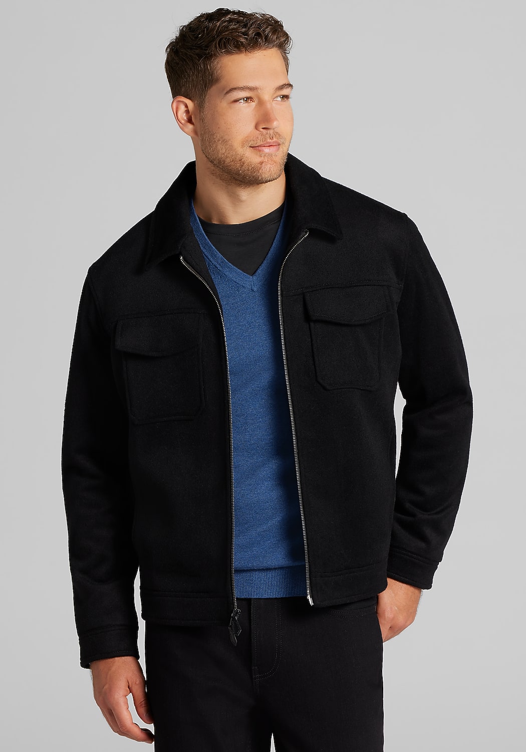Jos. A. Bank Tailored Fit Ike Bomber Jacket