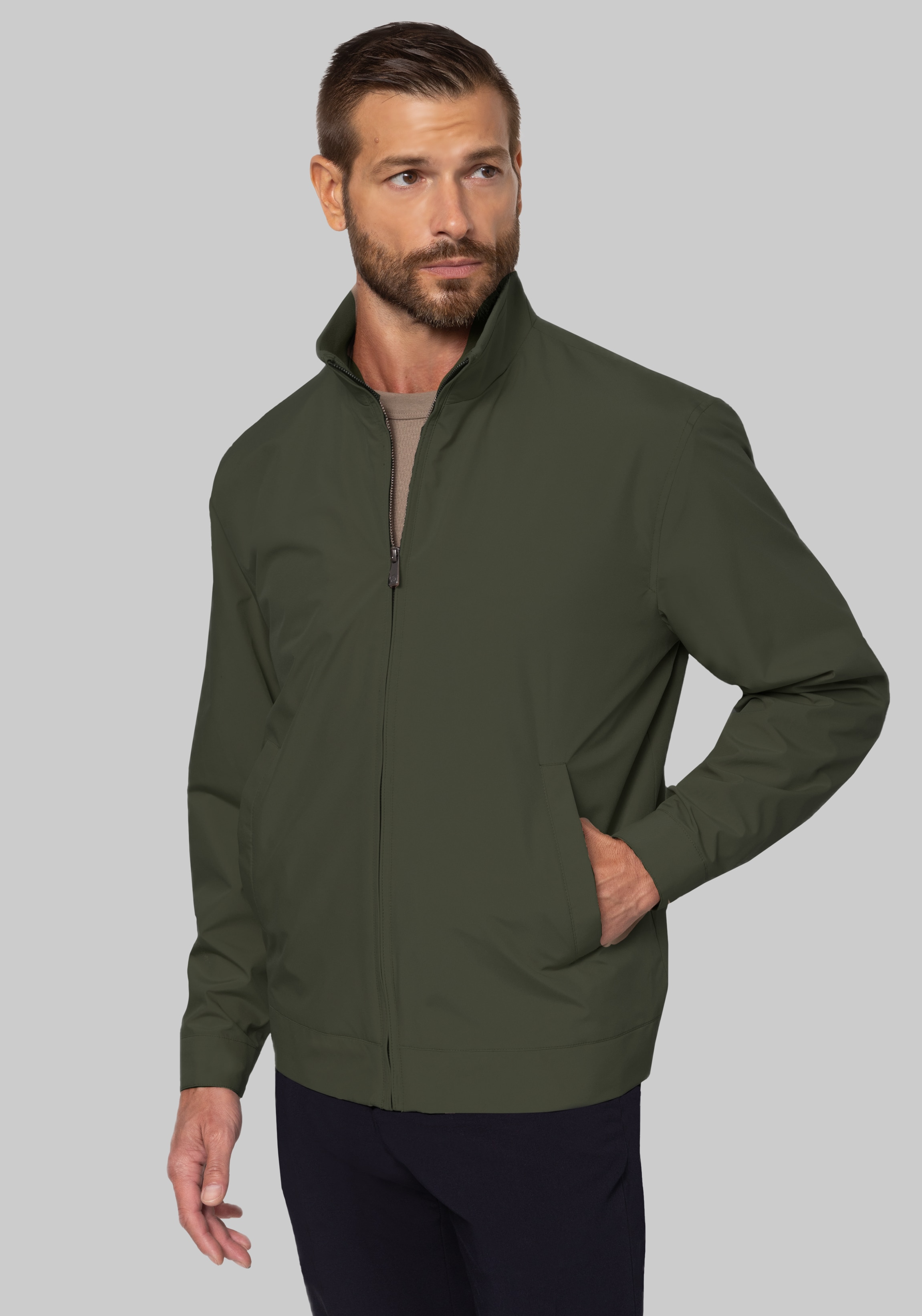 Men's Outerwear, Hart Schaffner Marx Ryan Lightweight Bomber - Jos A Bank