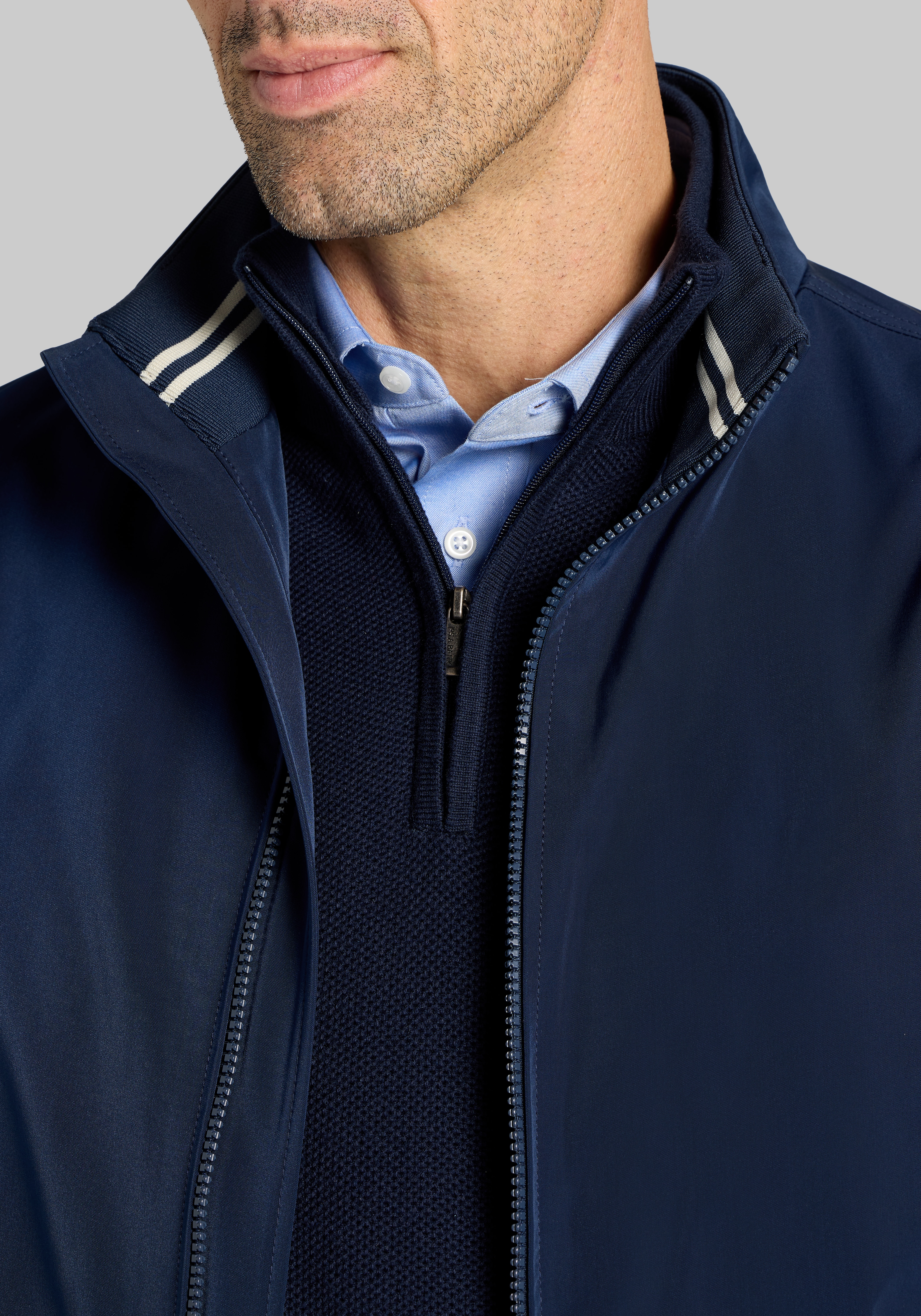 Jos. A. Bank Tailored Fit Baseball Bomber Jacket