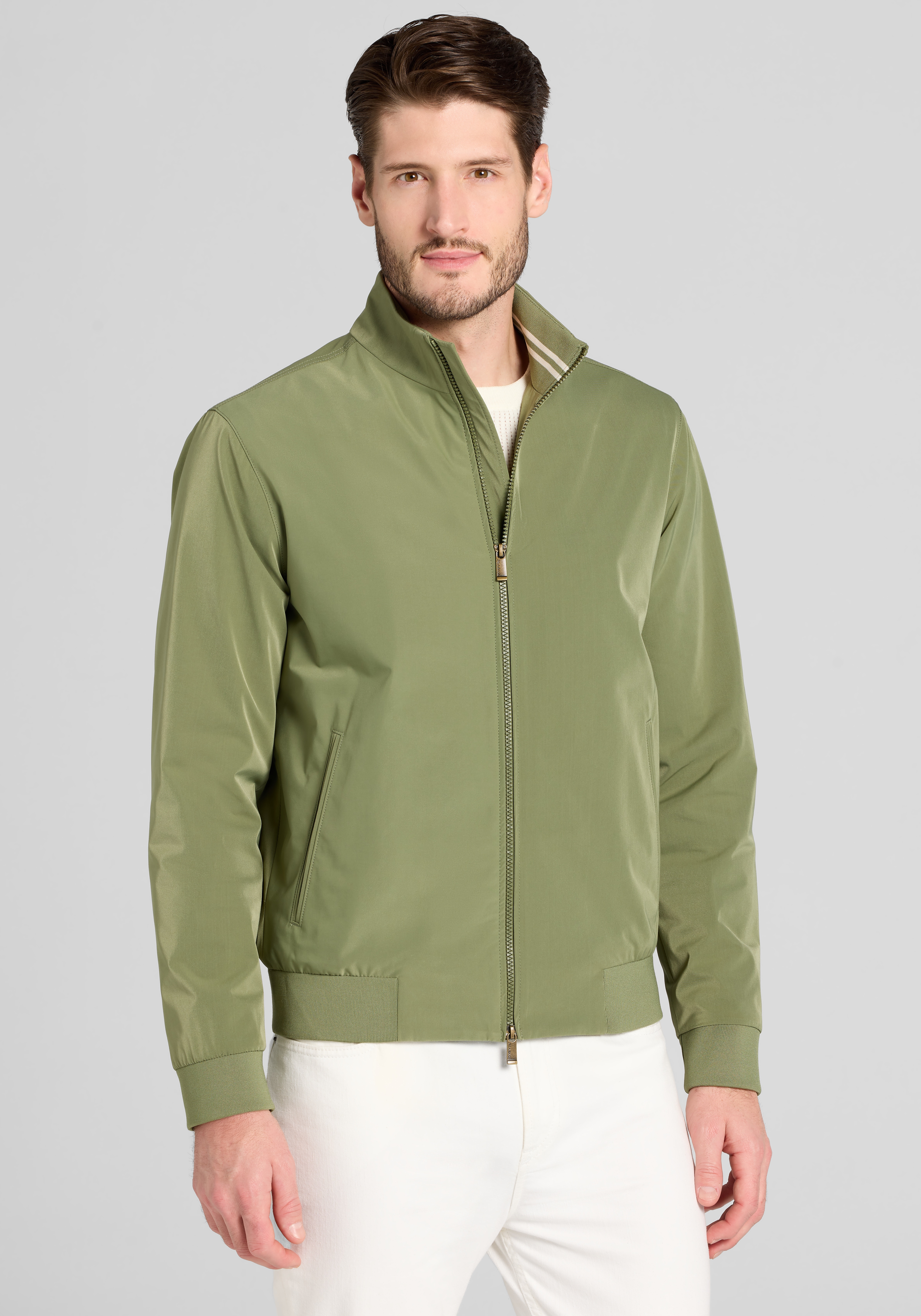 Men's Outerwear, Jos. A. Bank Tailored Fit Baseball Bomber Jacket - Jos A Bank