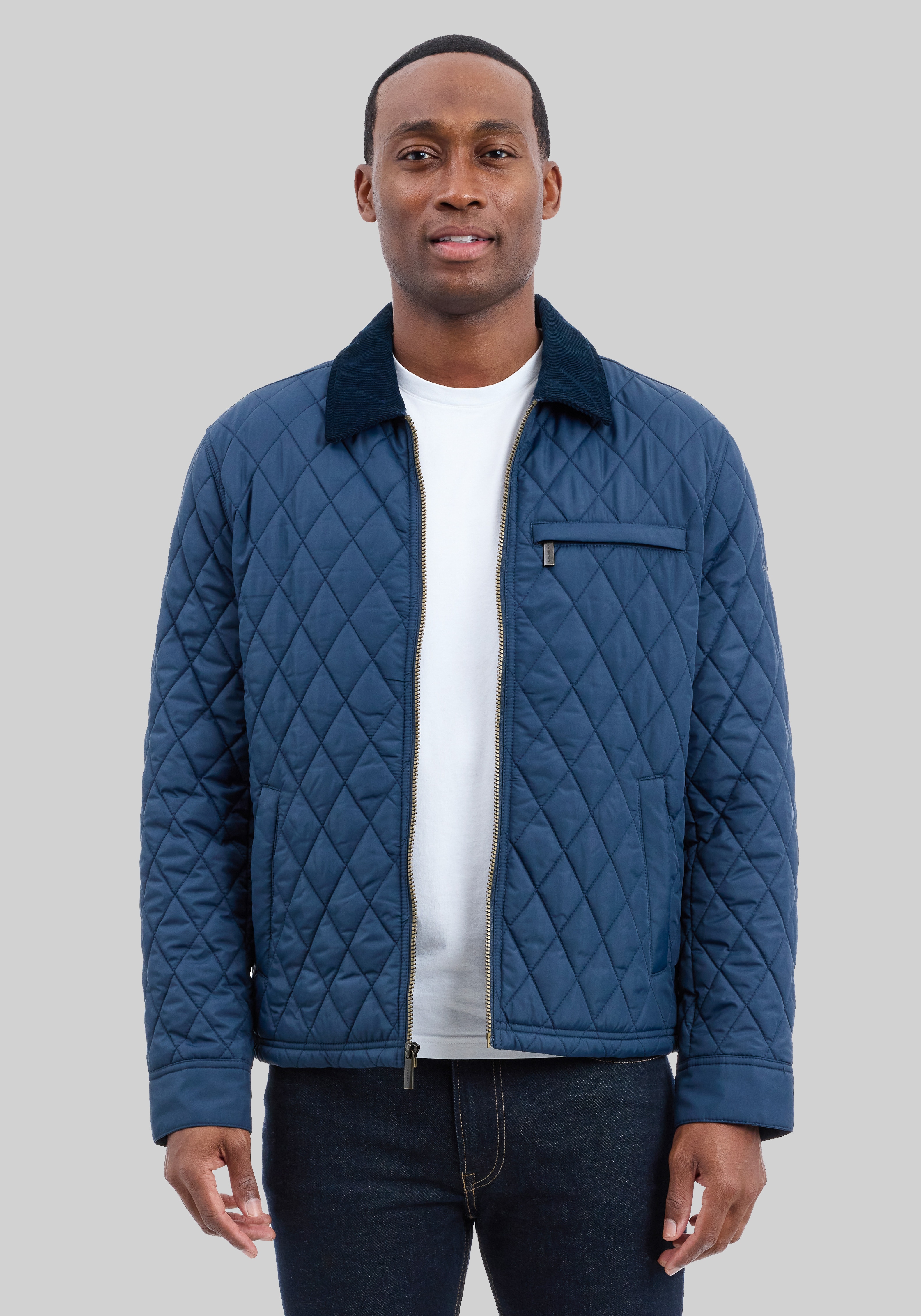 London Fog Tailored Fit Diamond Quilted Barn Jacket