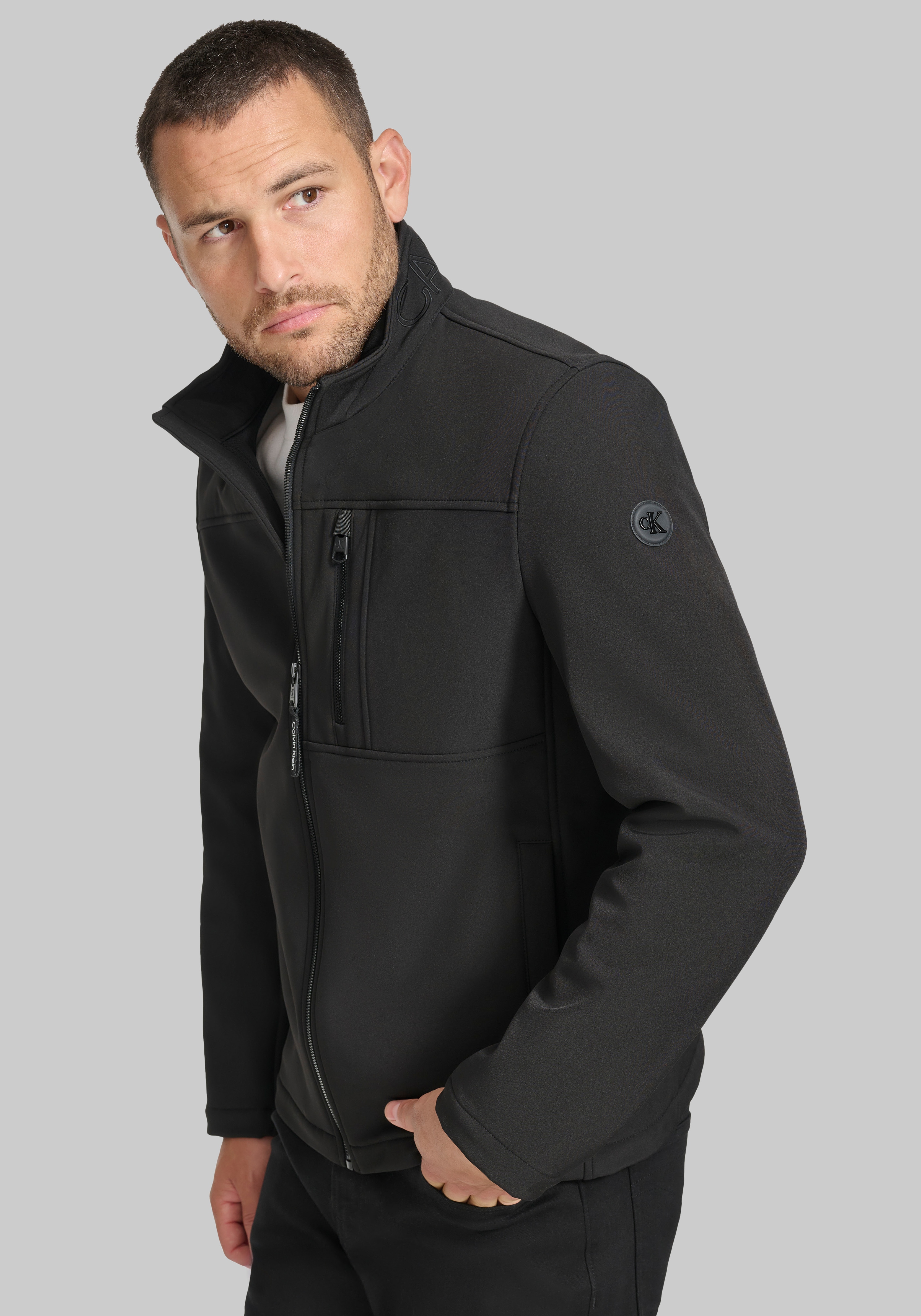 Calvin Klein Tailored Fit Classic Soft Shell Jacket