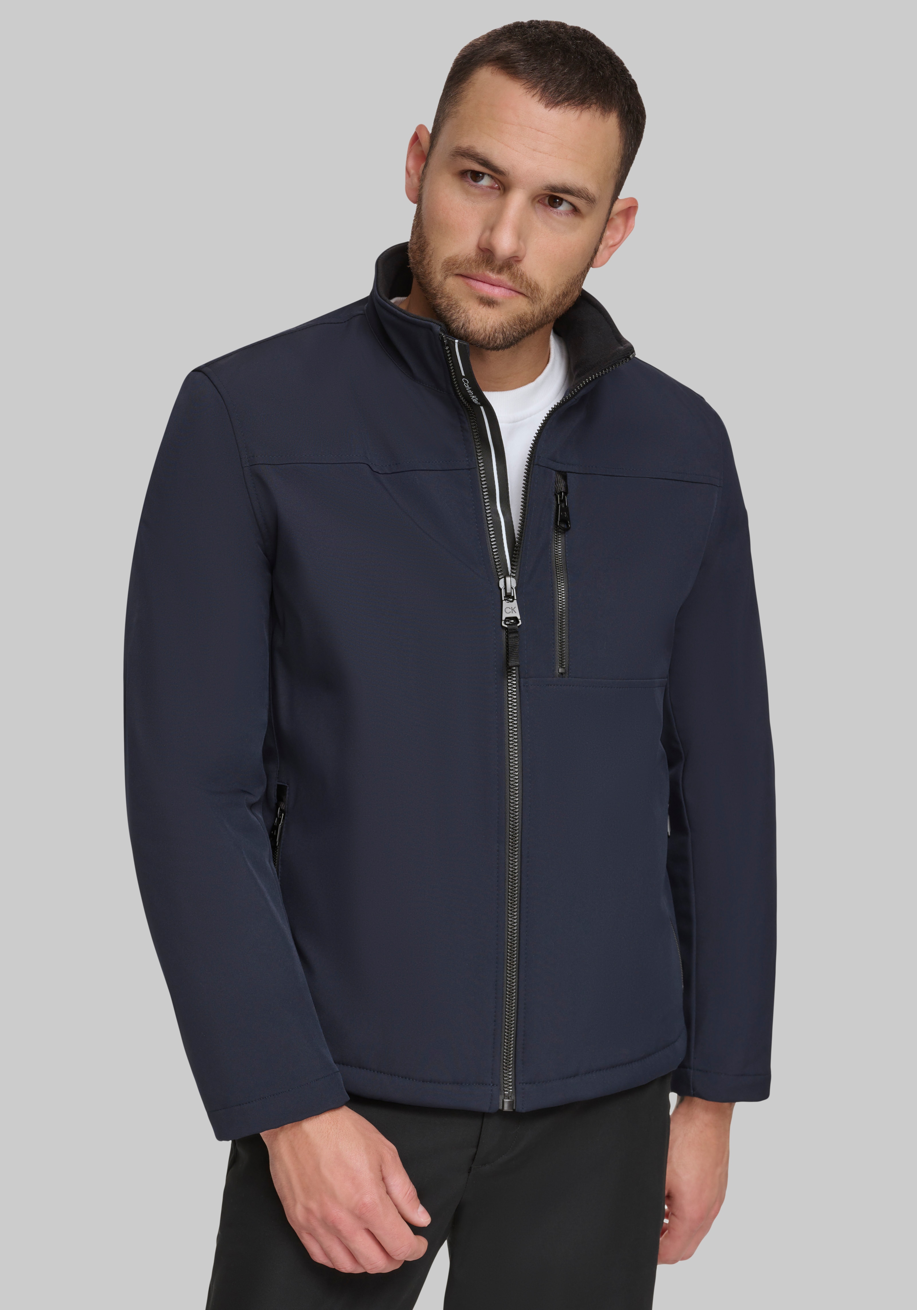 Men's New!, Calvin Klein Sherpa Lined Soft Shell Jacket - Jos A Bank