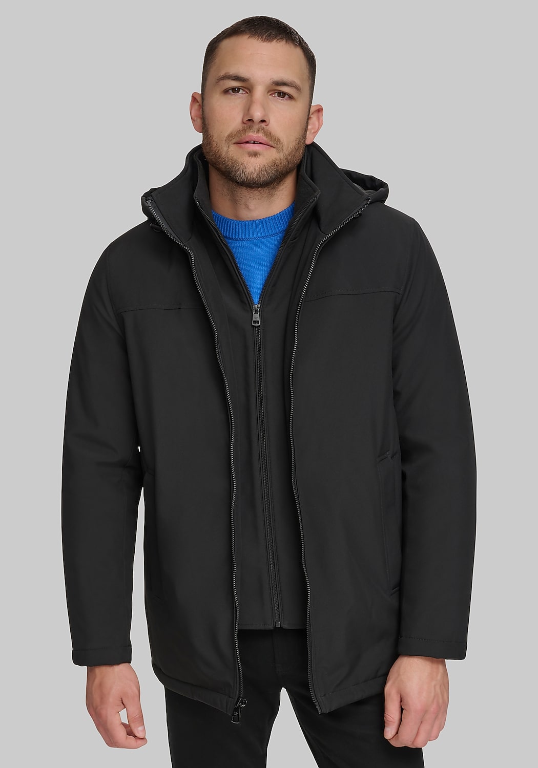 Calvin Klein Tailored Fit FlexTech Overcoat