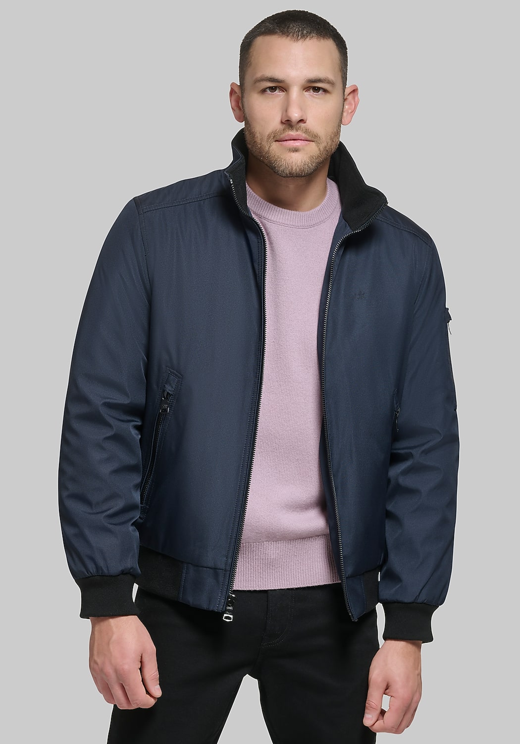 Calvin Klein Tailored Fit Classic Ripstop Bomber Jacket