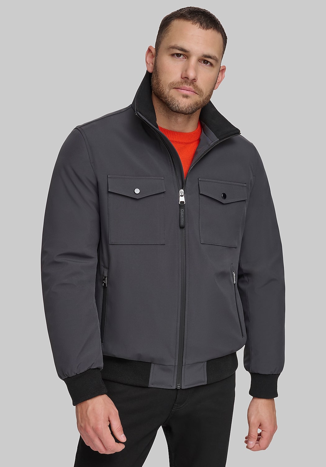 Calvin Klein Tailored Fit FlexTech Bomber Jacket