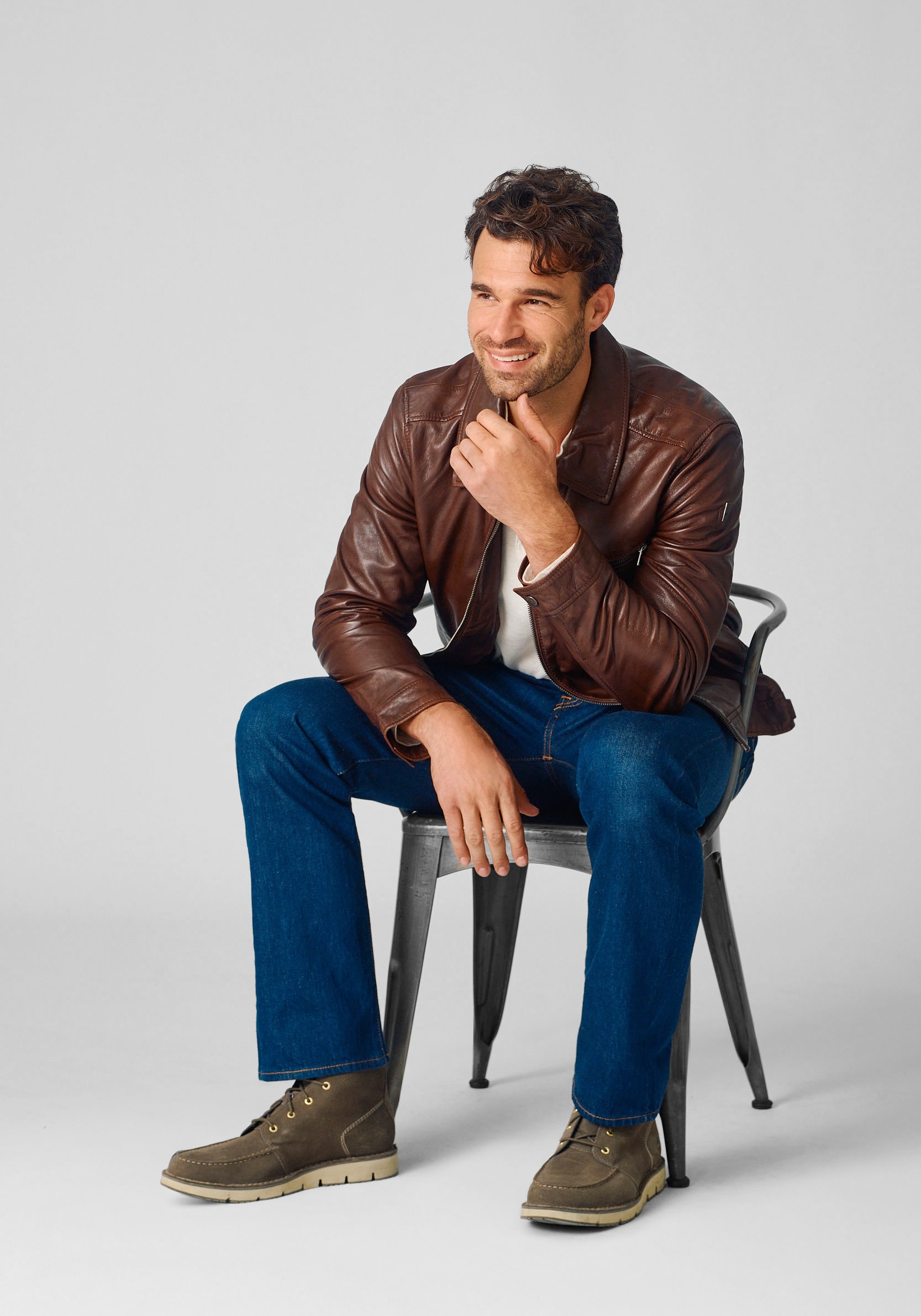 Mauritius Tailored Fit Classic Leather Jacket