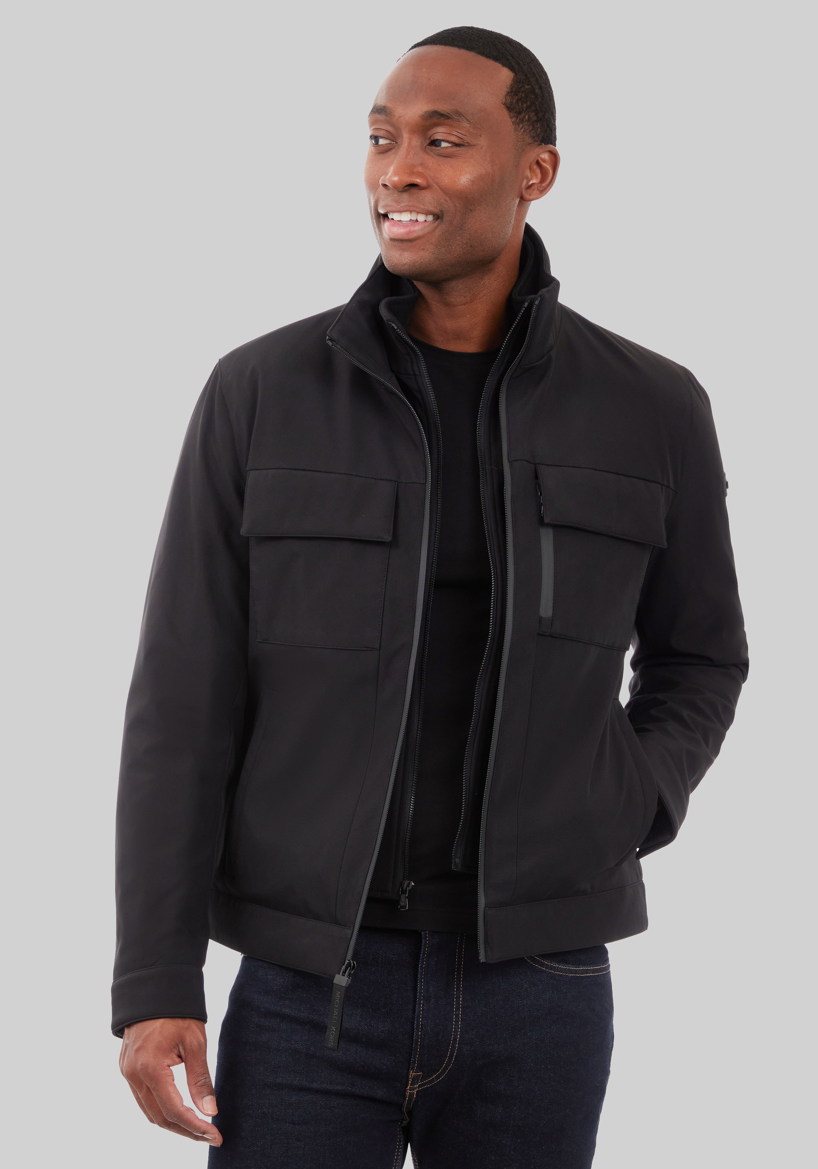 Michael Kors Tailored Fit Soft Shell Hipster Jacket