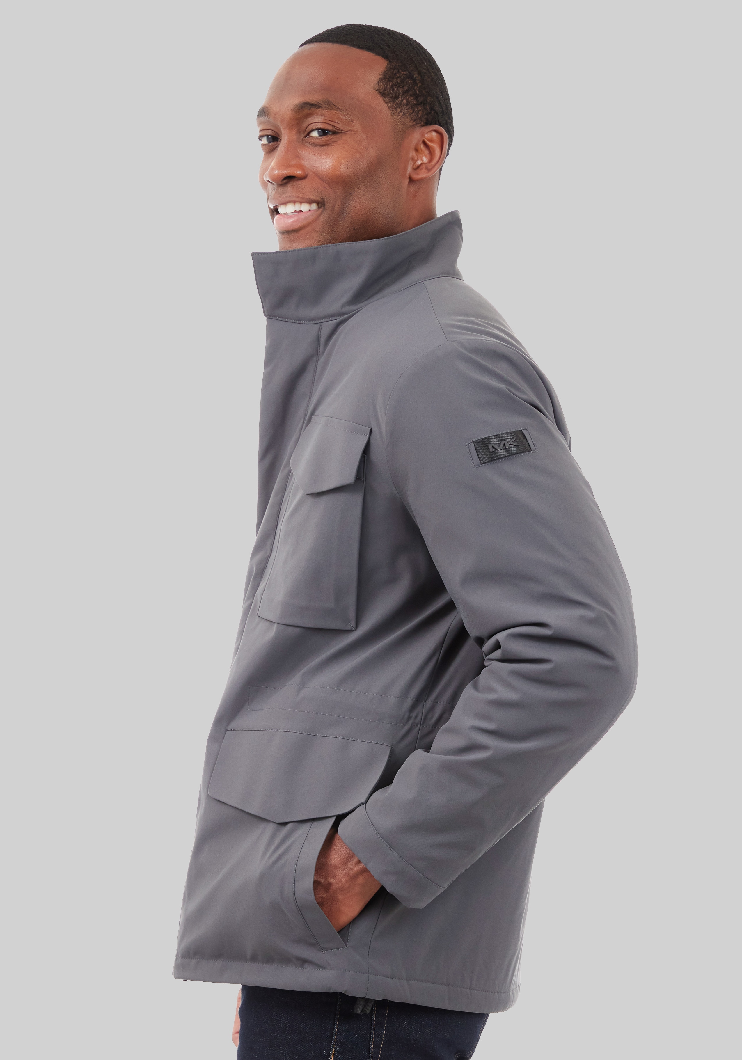 Michael Kors Tailored Fit High-Denier Field Coat