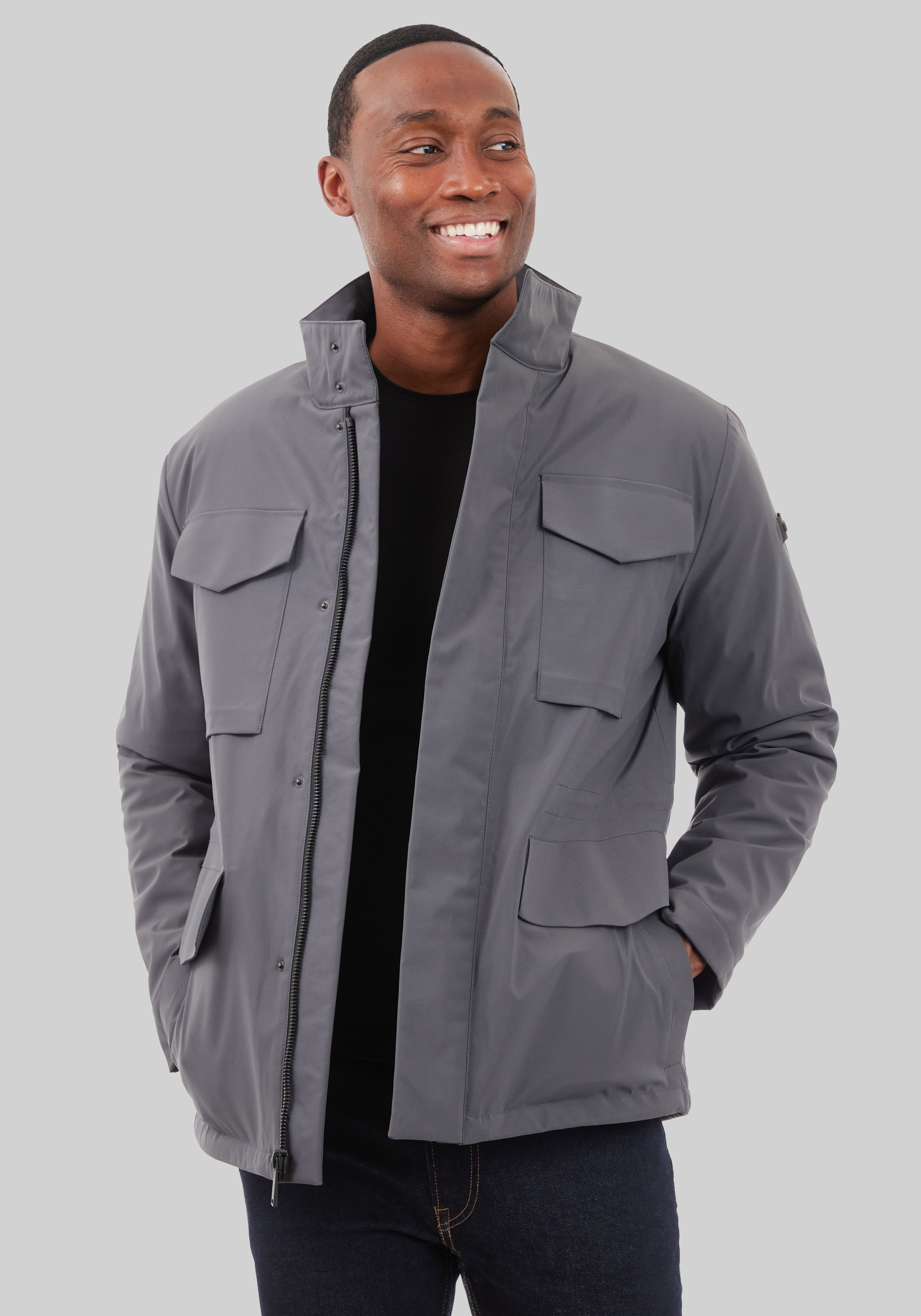 Michael Kors Tailored Fit High-Denier Field Coat