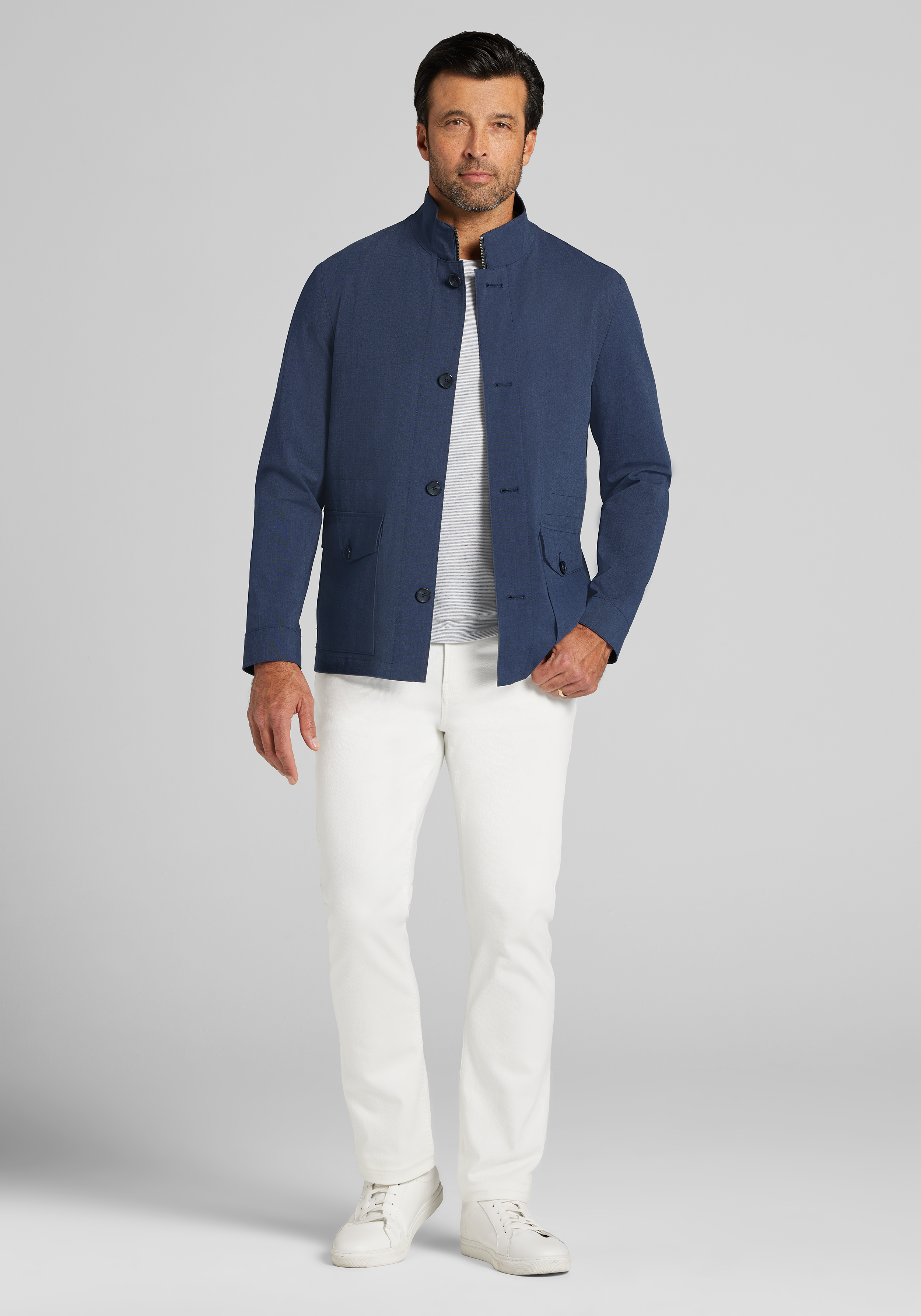 Jos. A. Bank Tailored Fit Stretch Field Rain Jacket