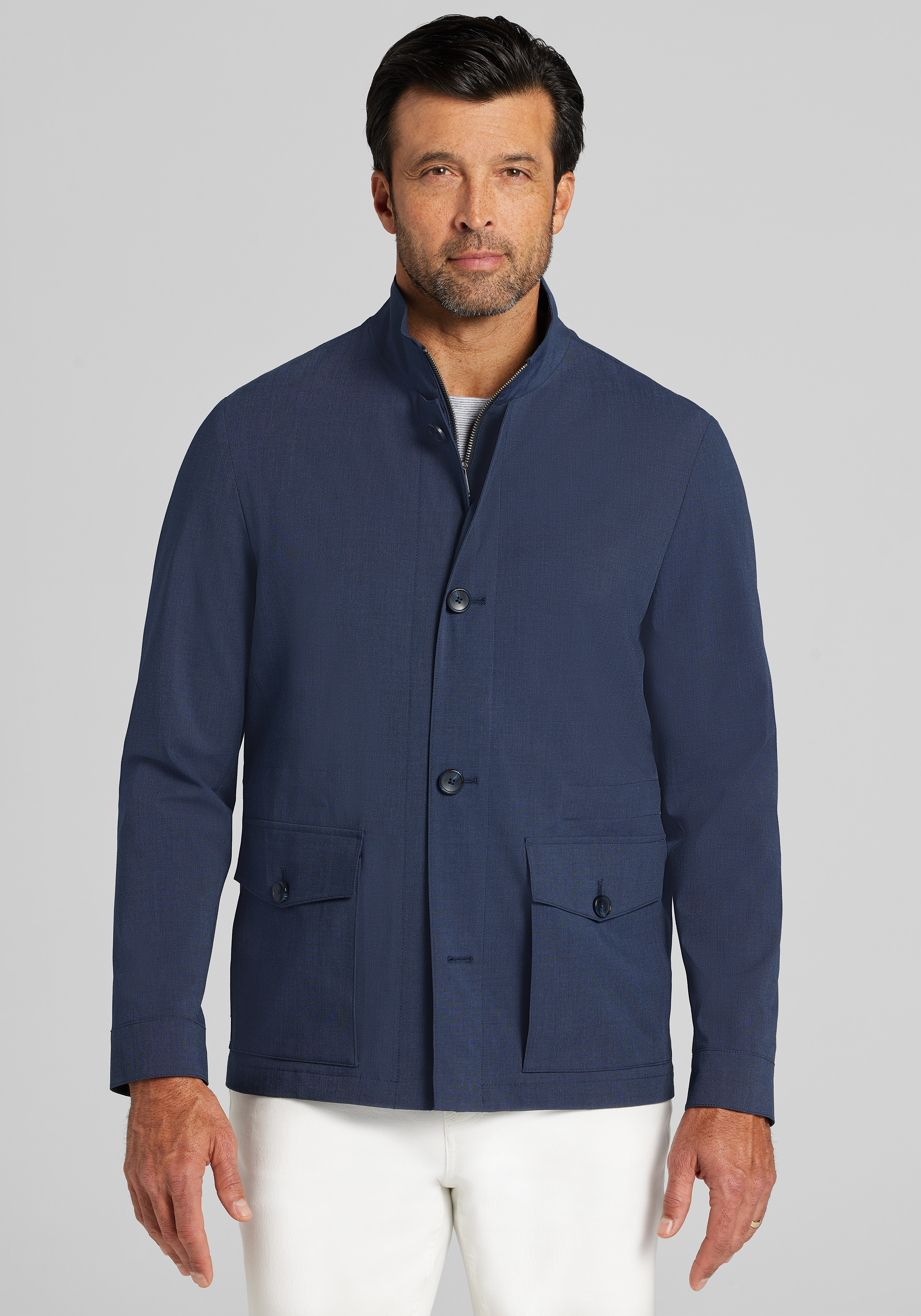 Men's Outerwear, Jos. A. Bank Tailored Fit Stretch Field Rain Jacket - Big & Tall - Jos A Bank
