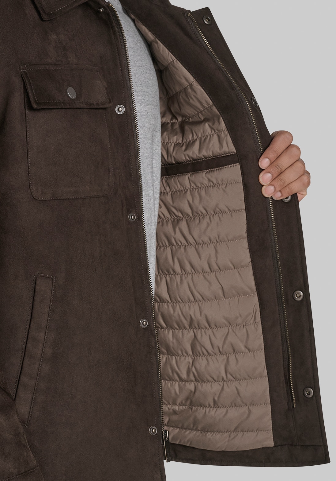 Dockers Traditional Fit Faux Microsuede Shacket