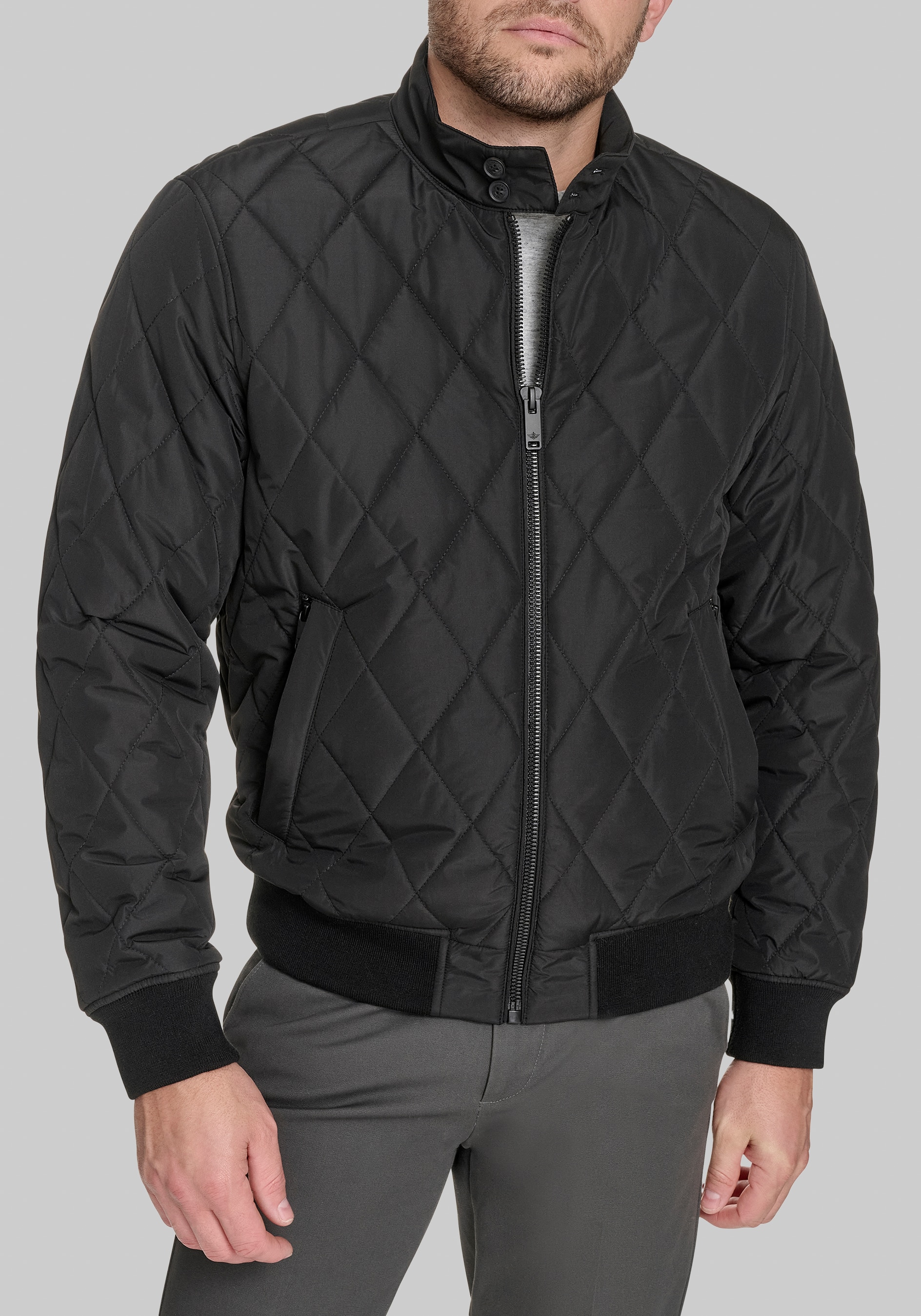 Dockers Traditional Fit Diamond Quilted Bomber Jacket