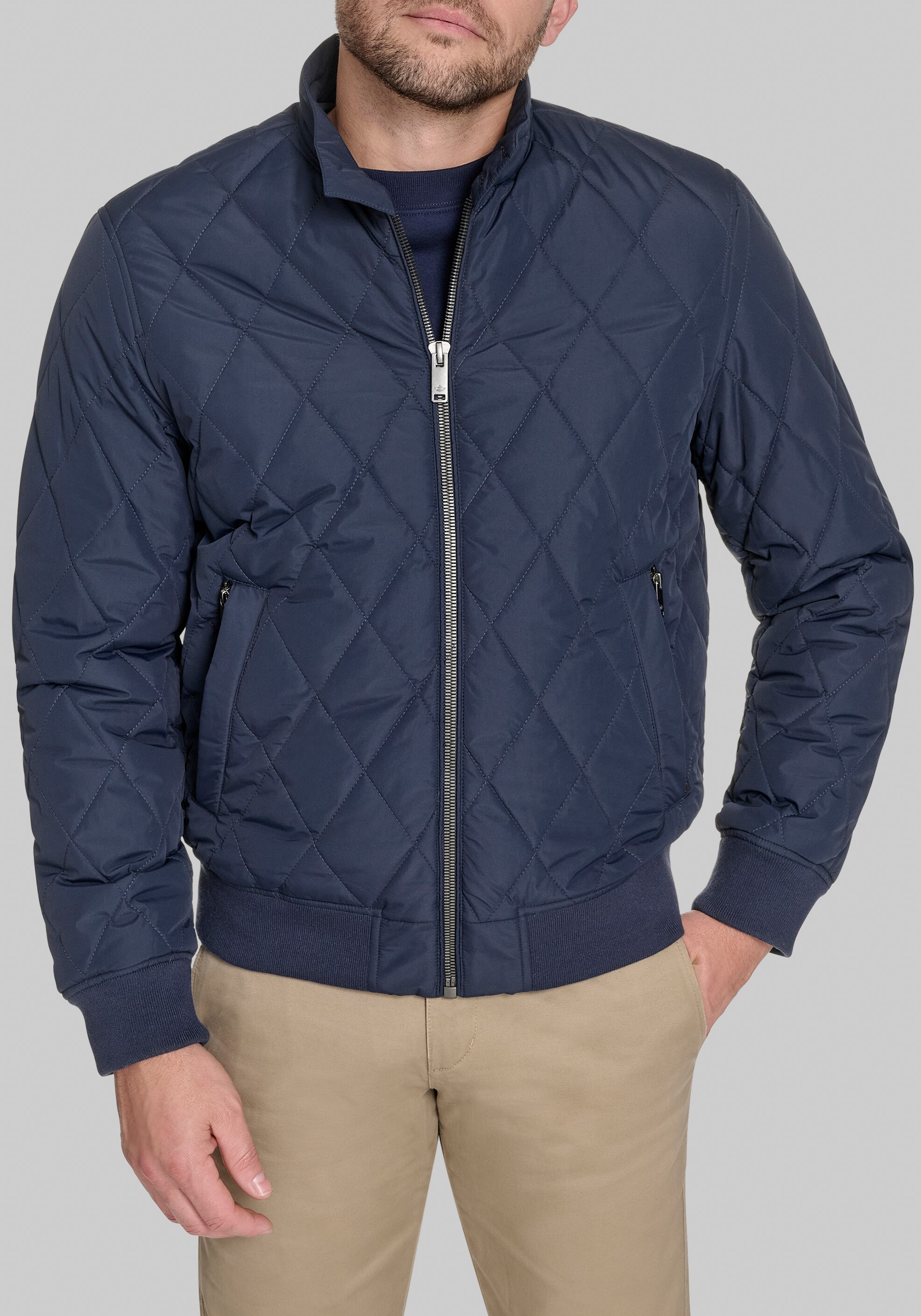 Dockers Traditional Fit Diamond Quilted Bomber Jacket