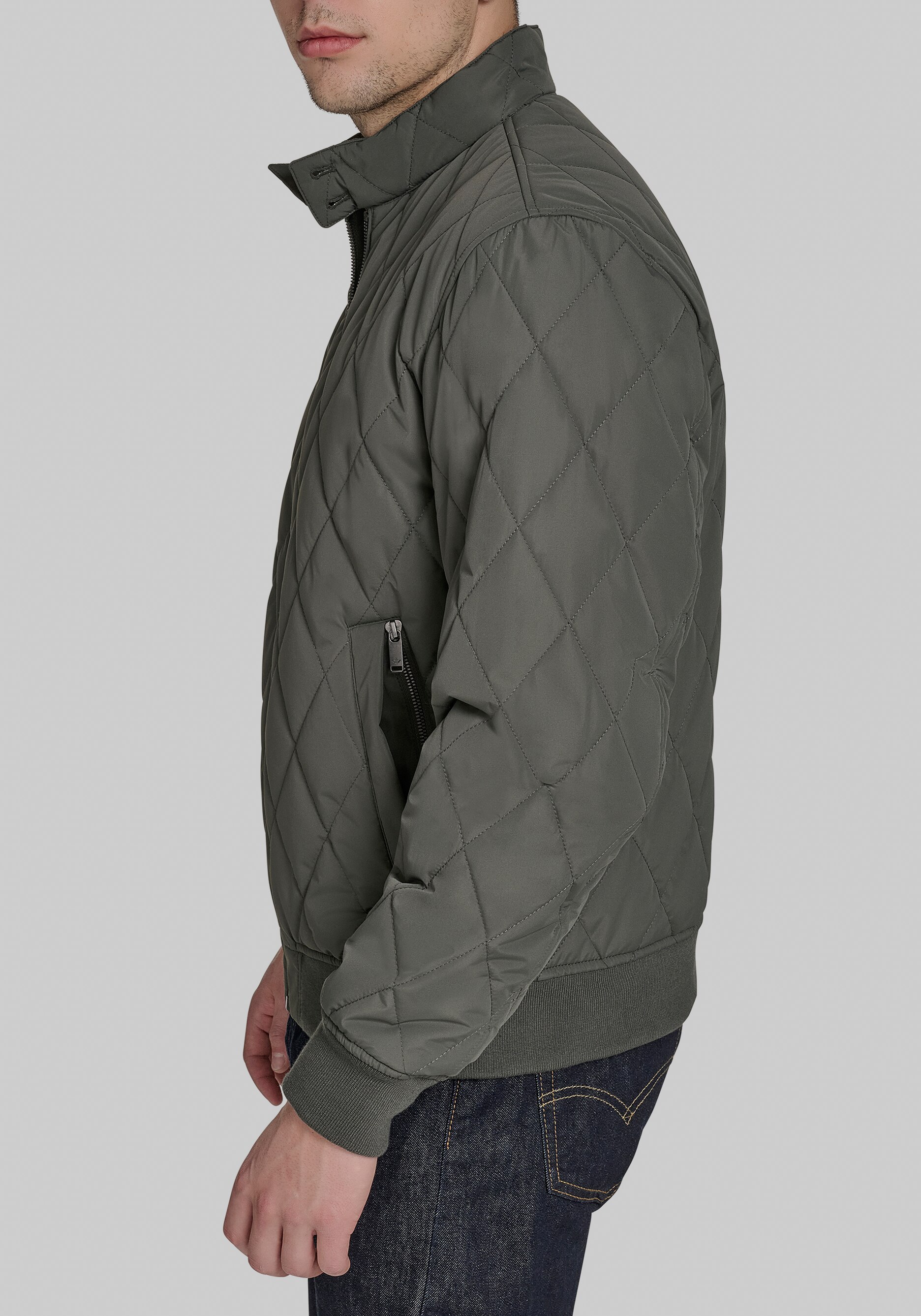 Dockers Traditional Fit Diamond Quilted Bomber Jacket