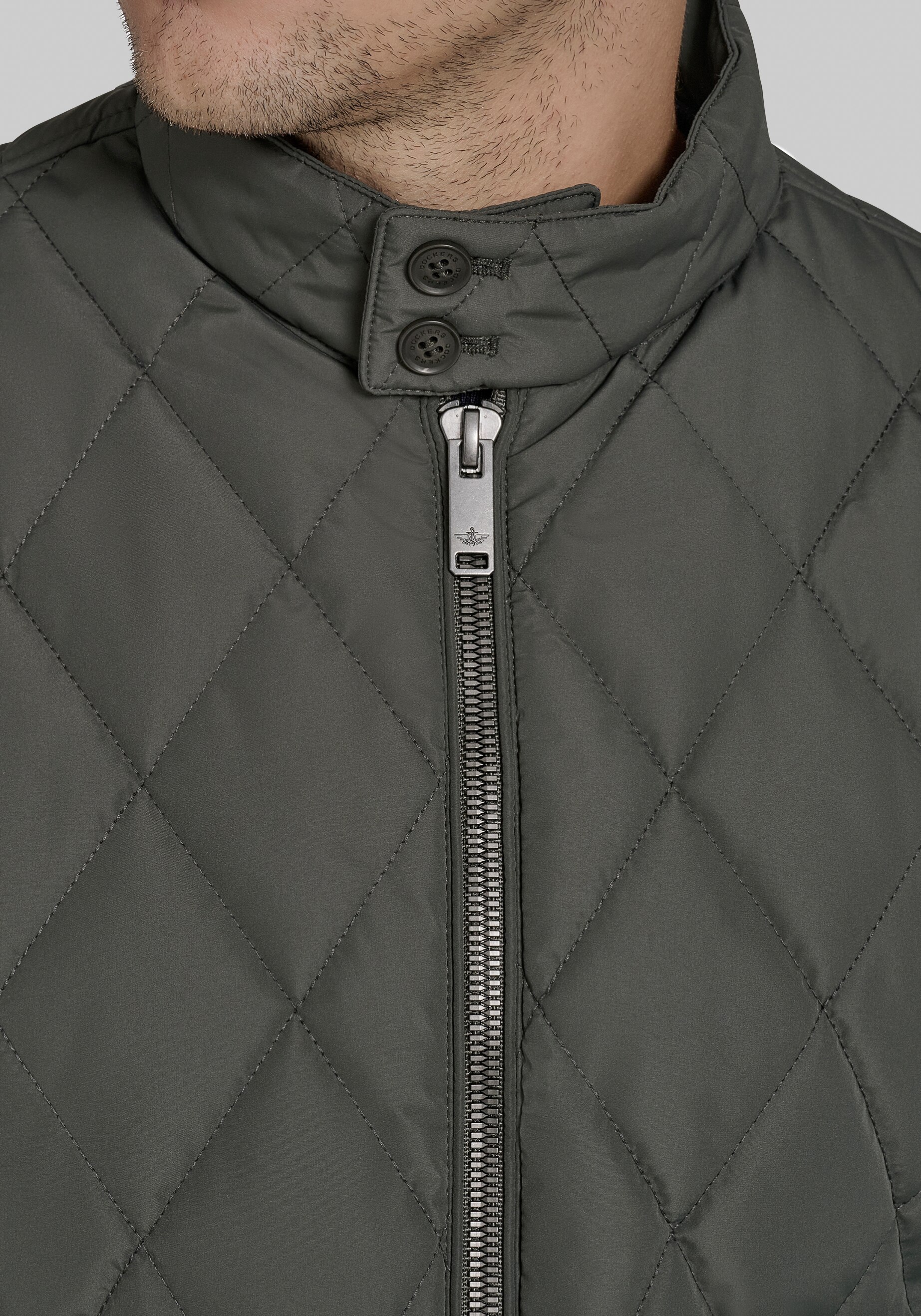 Dockers Traditional Fit Diamond Quilted Bomber Jacket