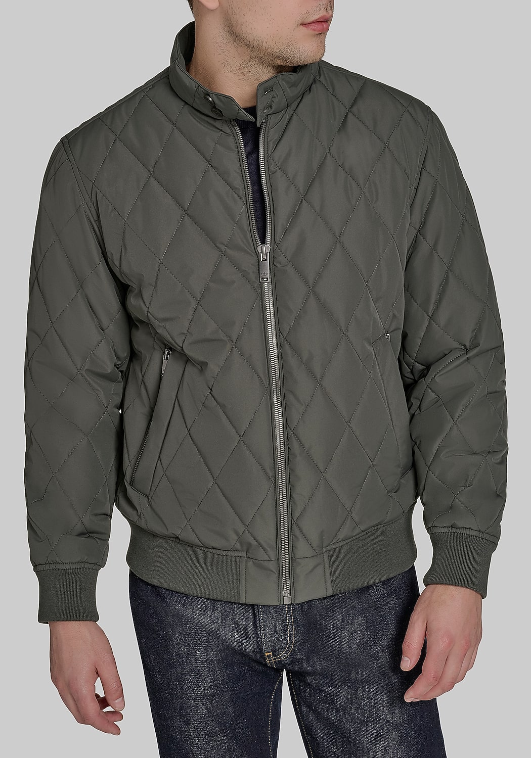 Dockers Traditional Fit Diamond Quilted Bomber Jacket