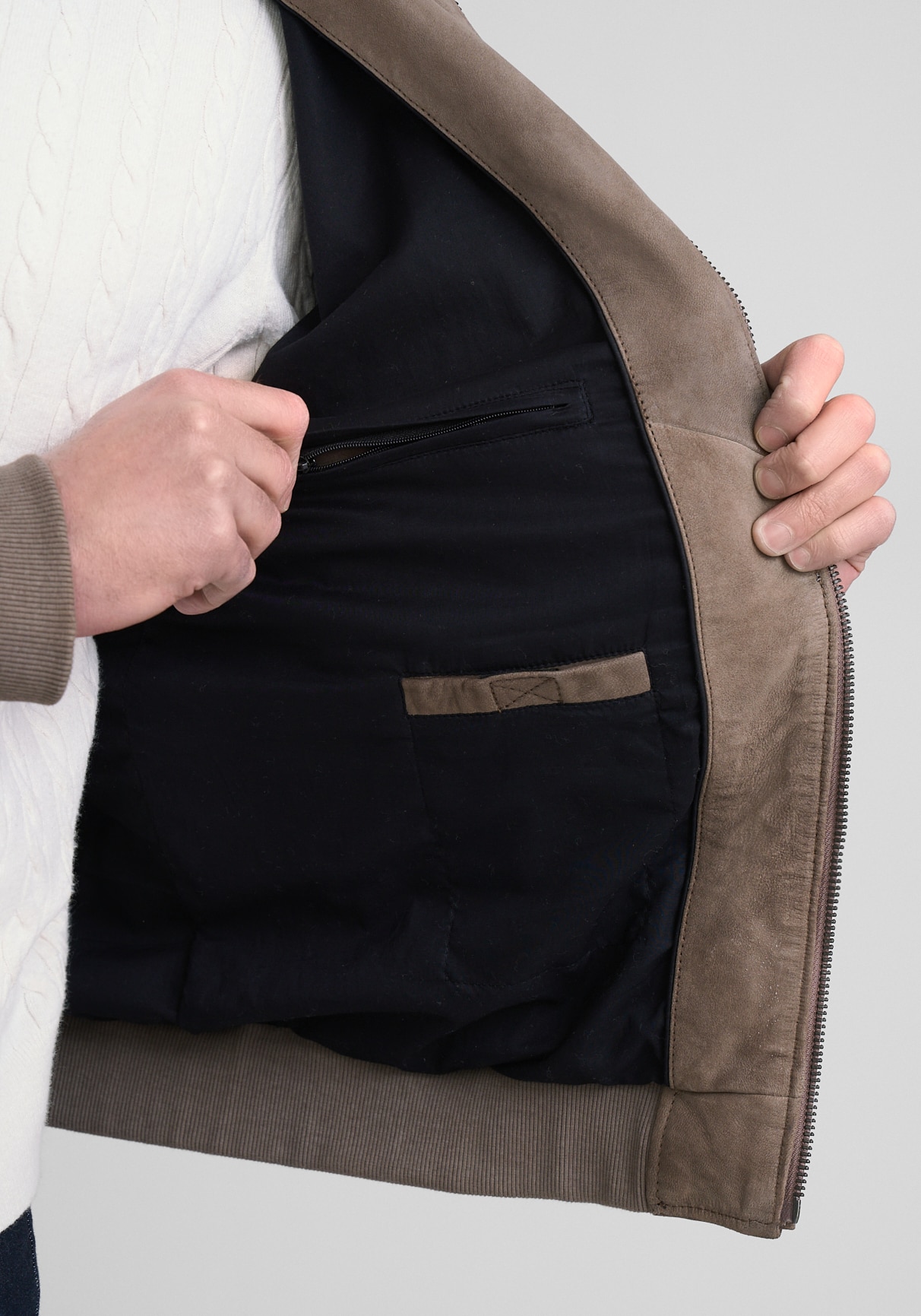 Mauritius Traditional Suede Bomber Jacket