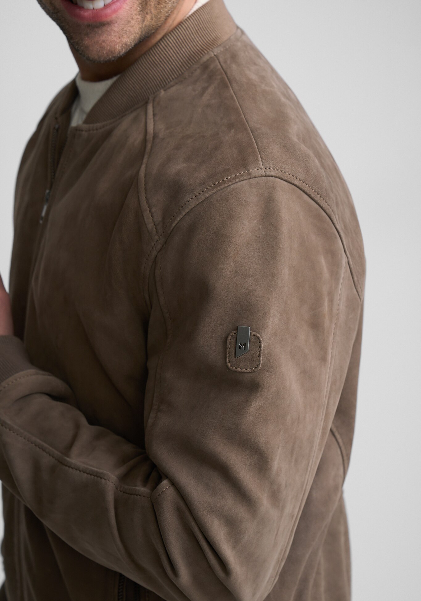 Mauritius Traditional Suede Bomber Jacket