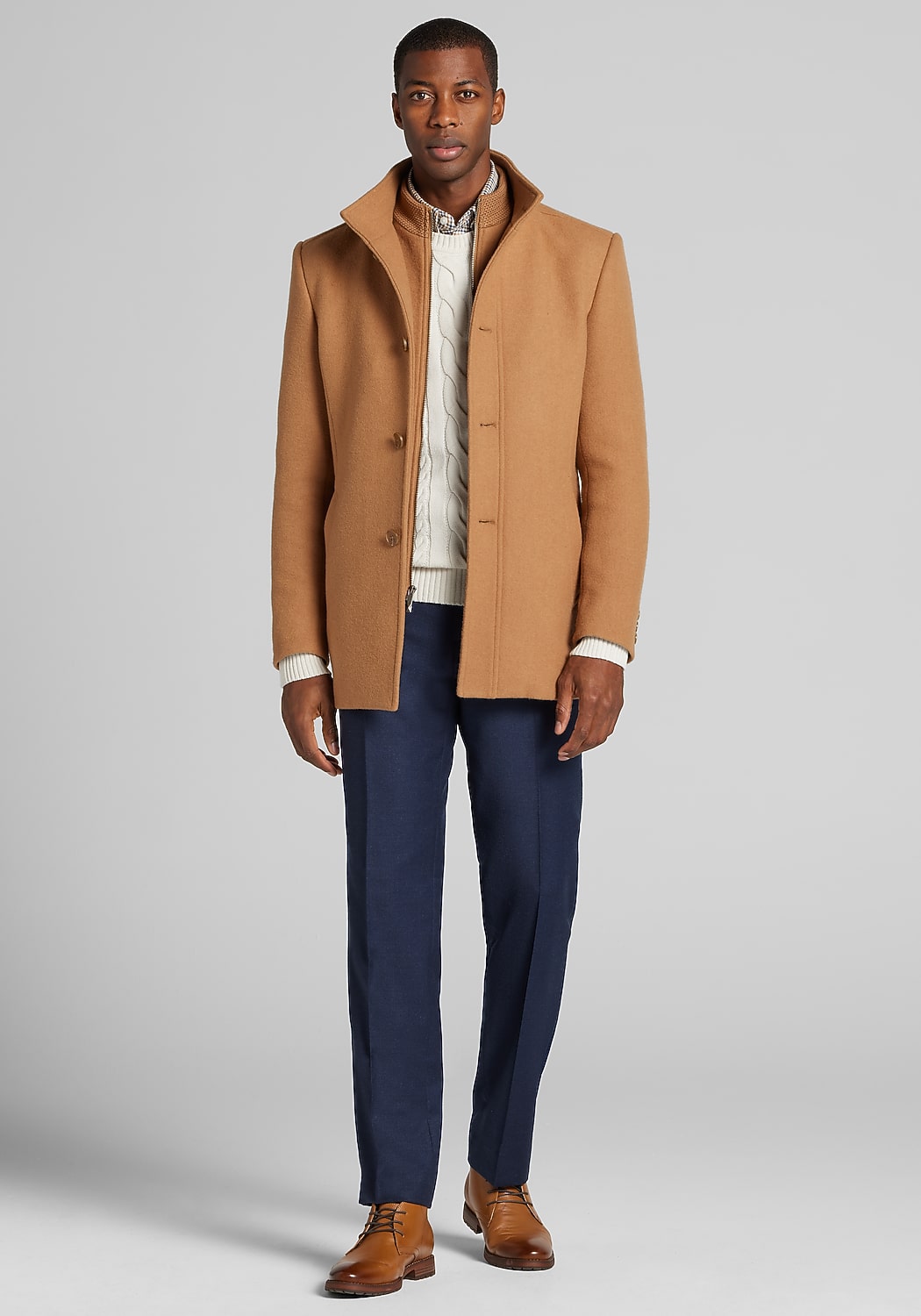 Jos. A. Bank Tailored Fit Roma Car Coat - Big & Tall - Big & Tall