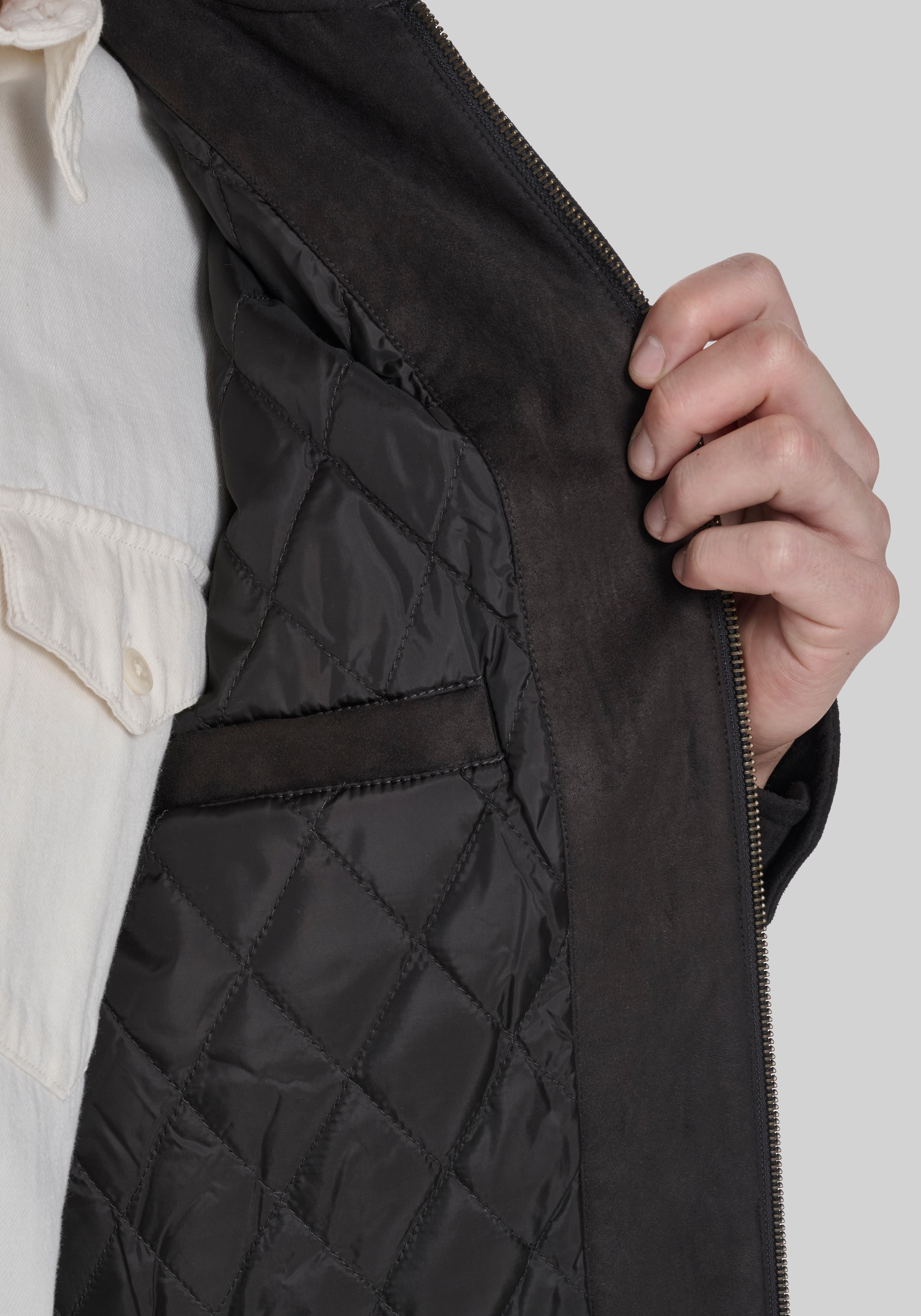 Dockers Tailored Fit Faux Suede Laydown Collar Jacket