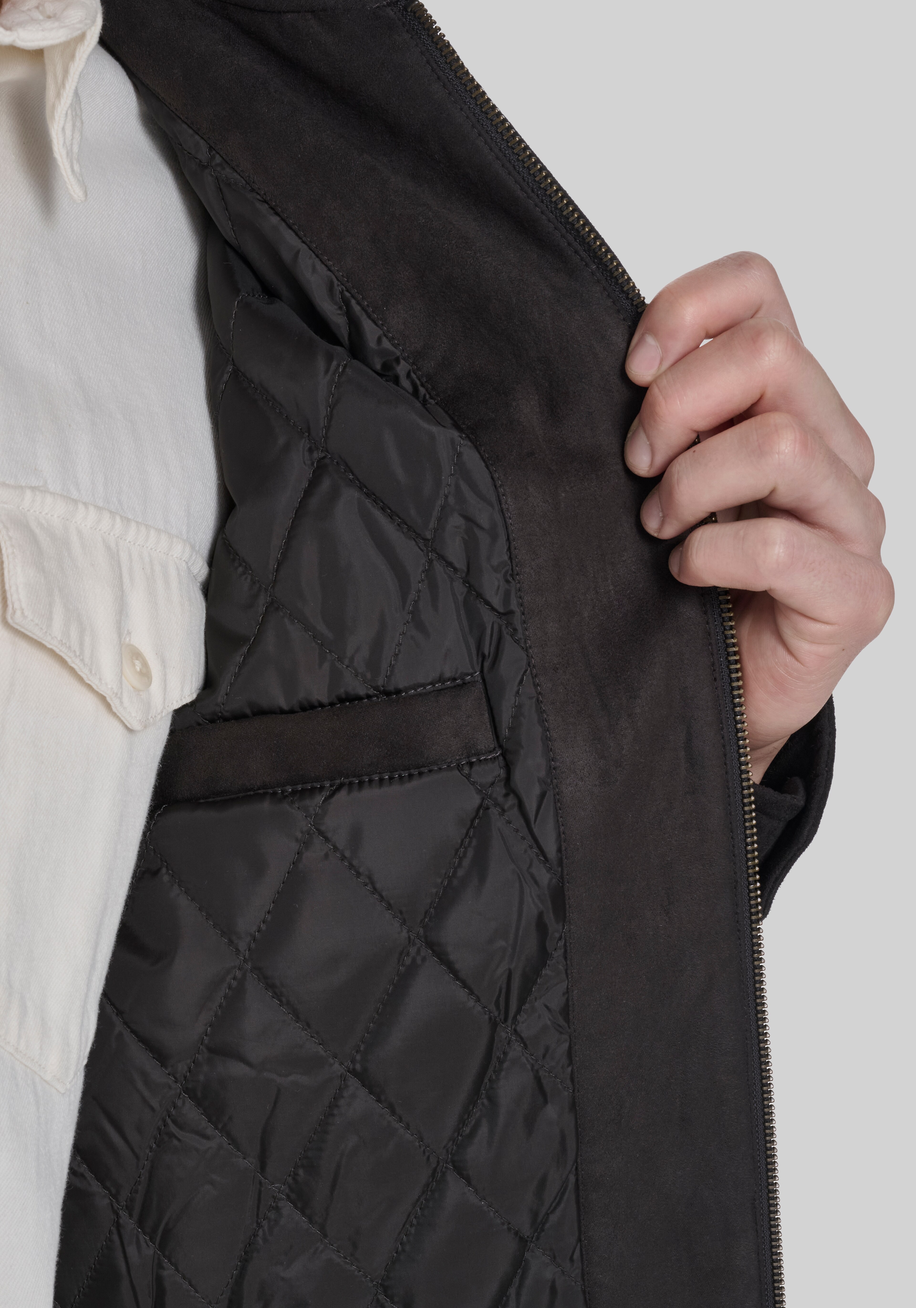 Dockers Tailored Fit Faux Suede Laydown Collar Jacket