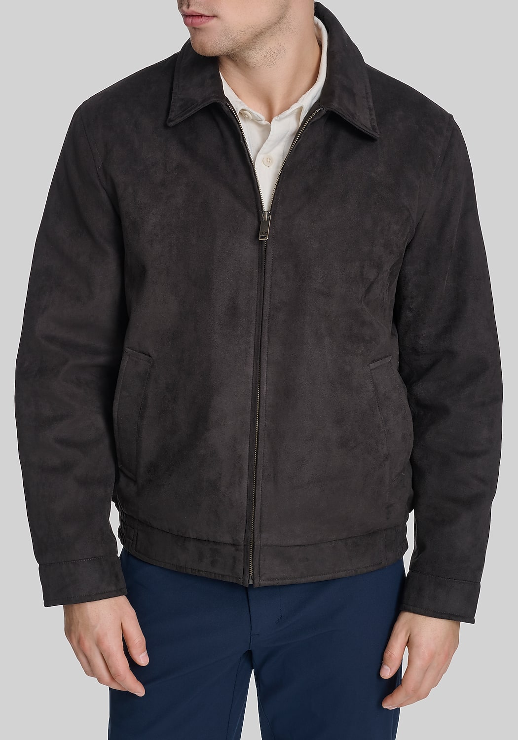 Dockers Tailored Fit Faux Suede Laydown Collar Jacket