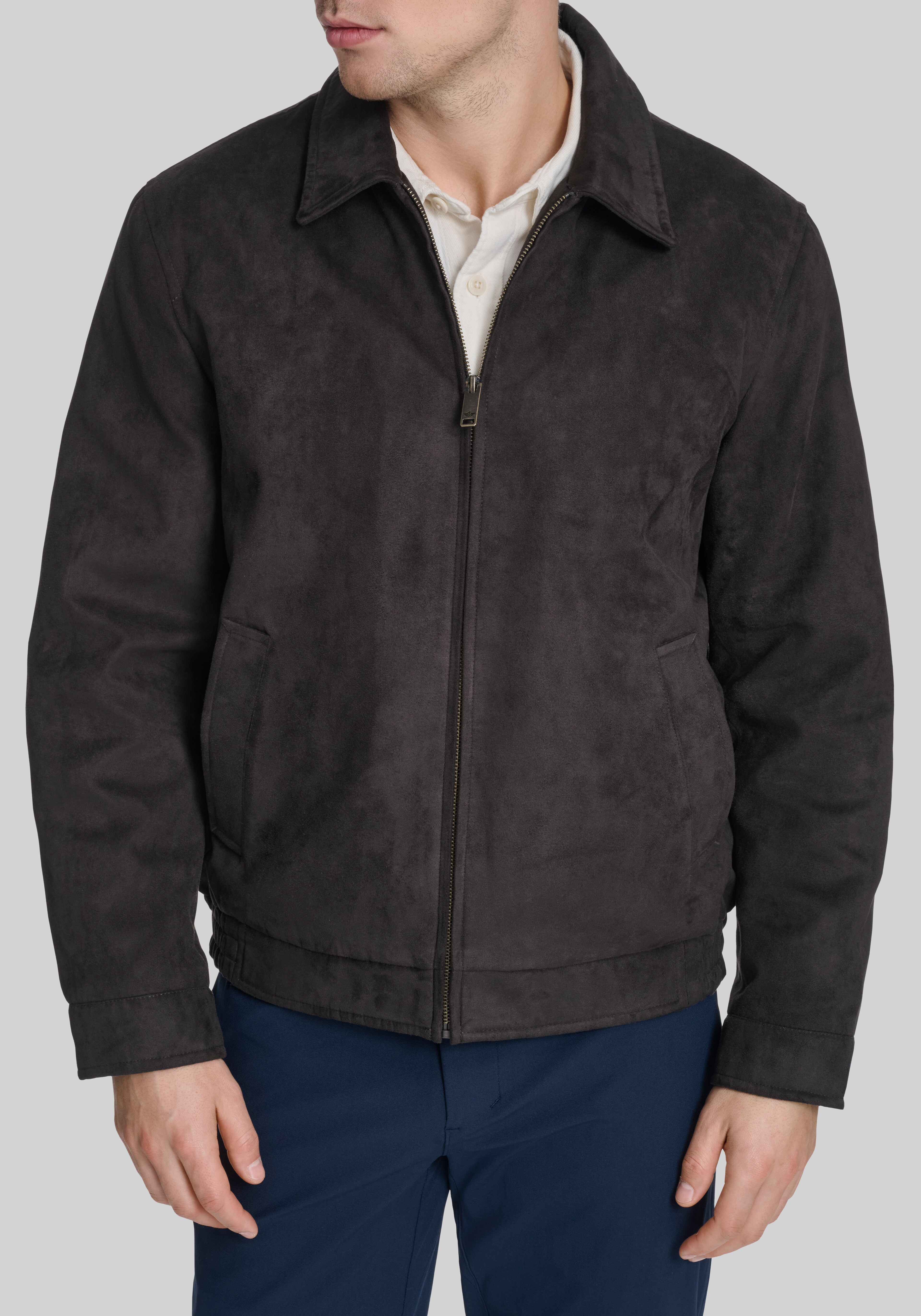 Dockers Tailored Fit Faux Suede Laydown Collar Jacket