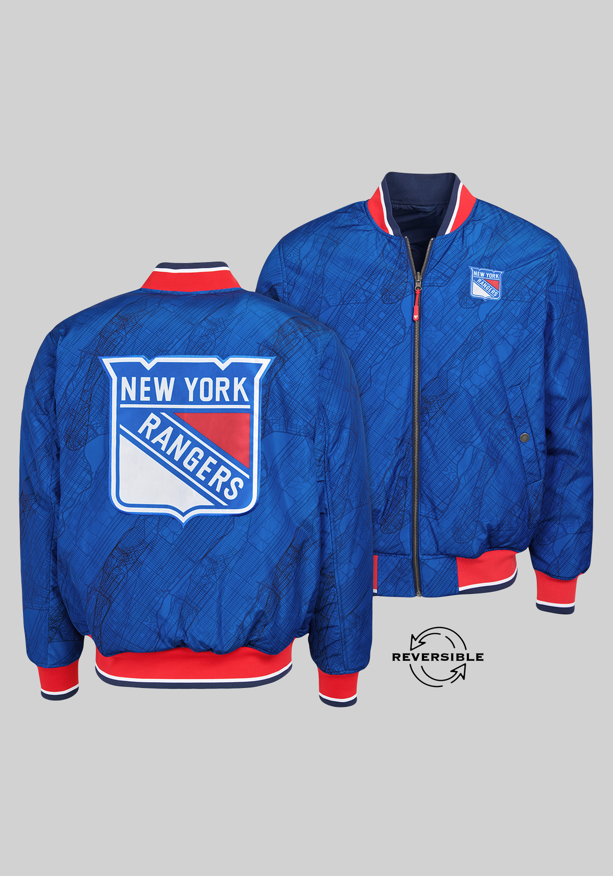 NHL® New York Rangers Tailored Fit Reversible Bomber