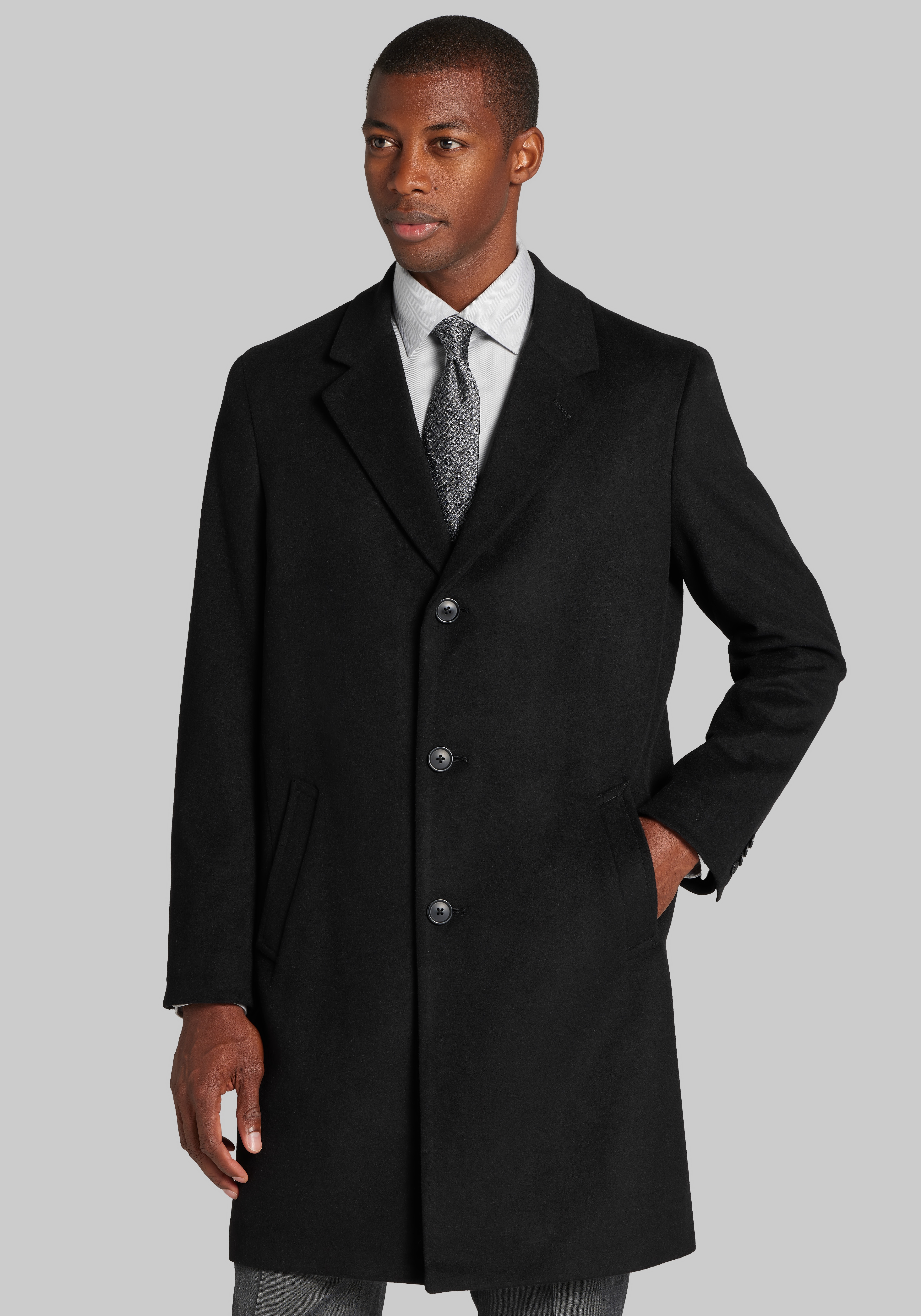 Men's Outerwear, Jos. A. Bank Traditional Fit Wool Blend Topcoat - Jos A Bank