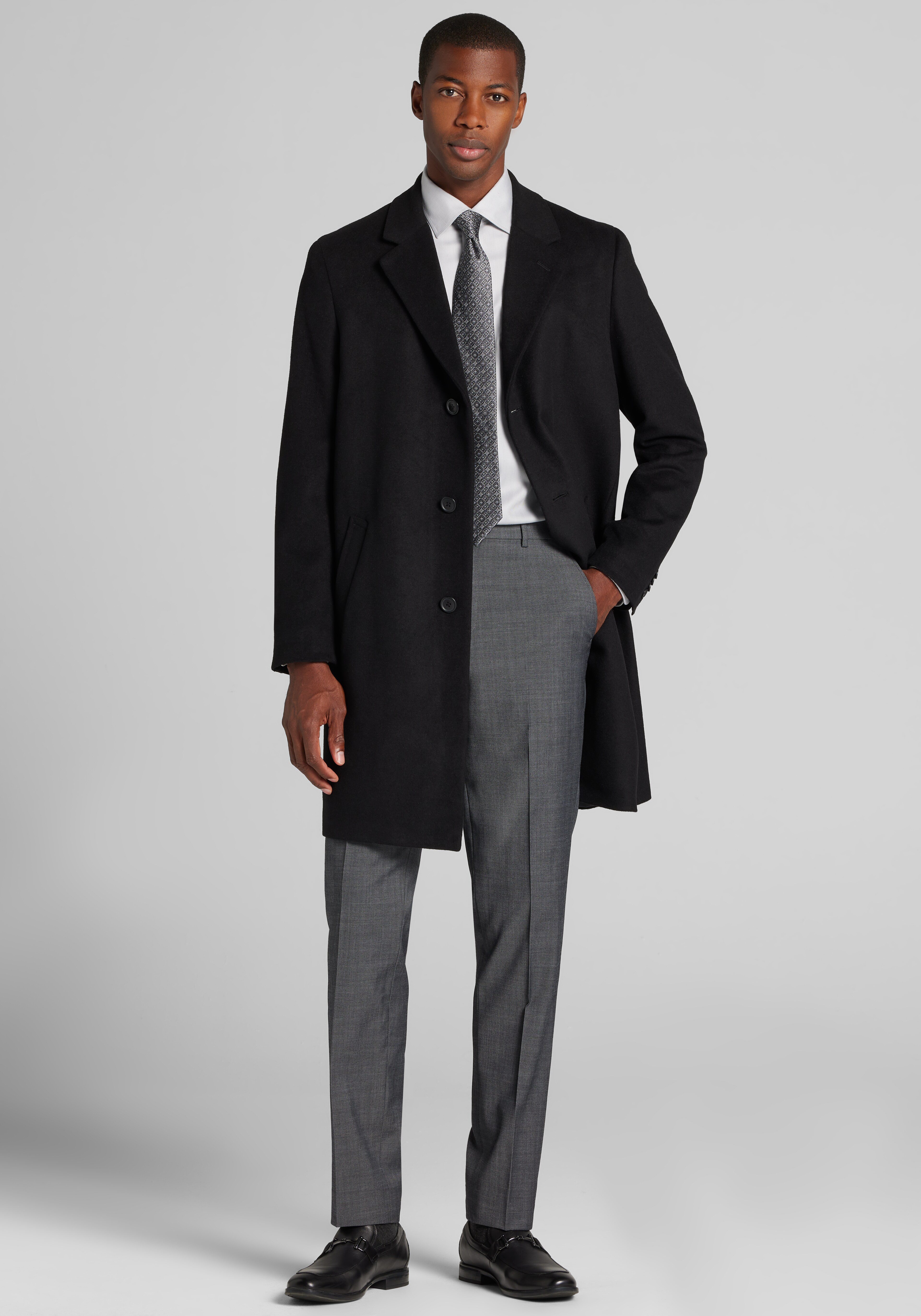 Jos. A. Bank Traditional Fit Wool Blend Topcoat