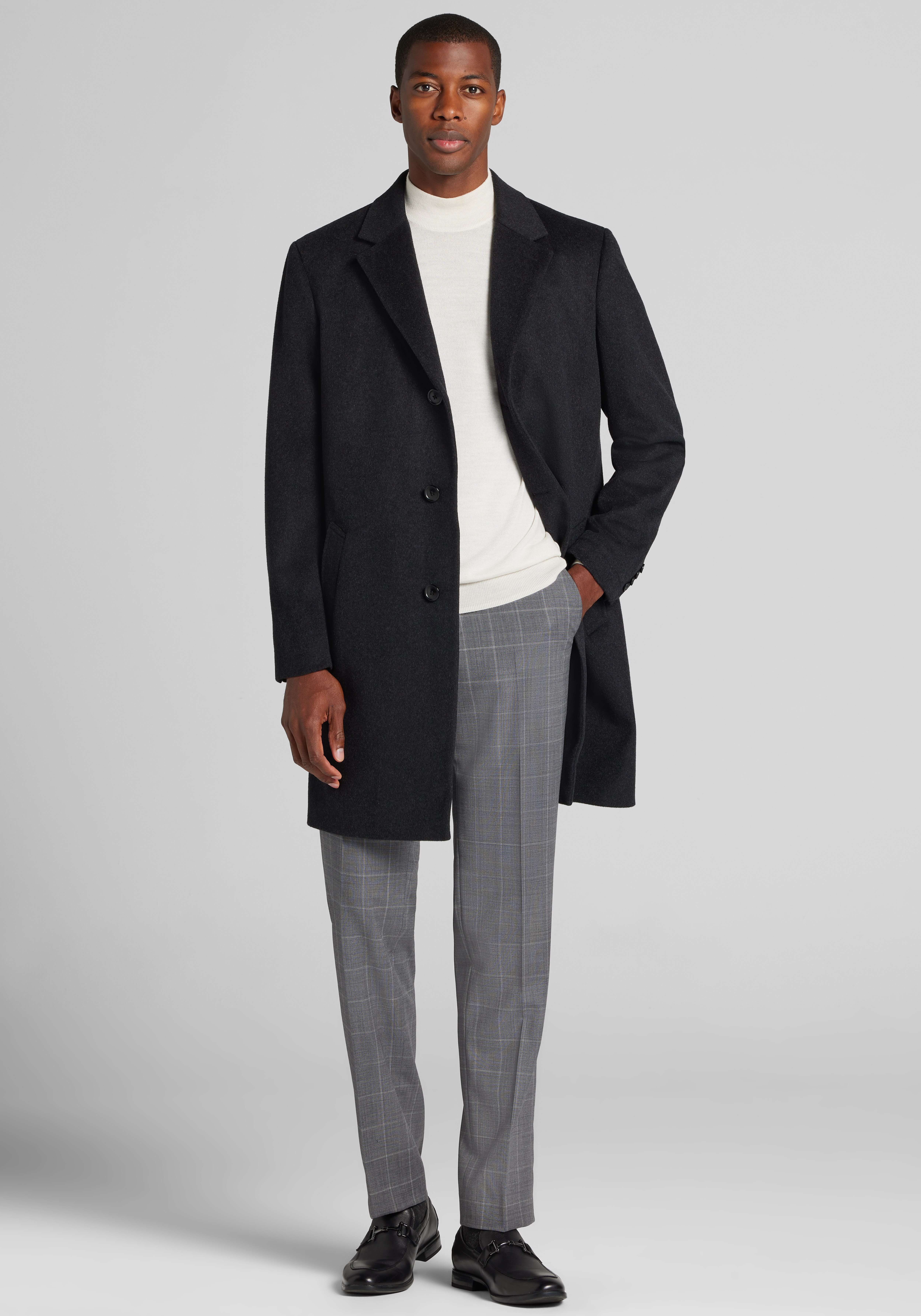 Jos. A. Bank Traditional Fit Wool Blend Topcoat