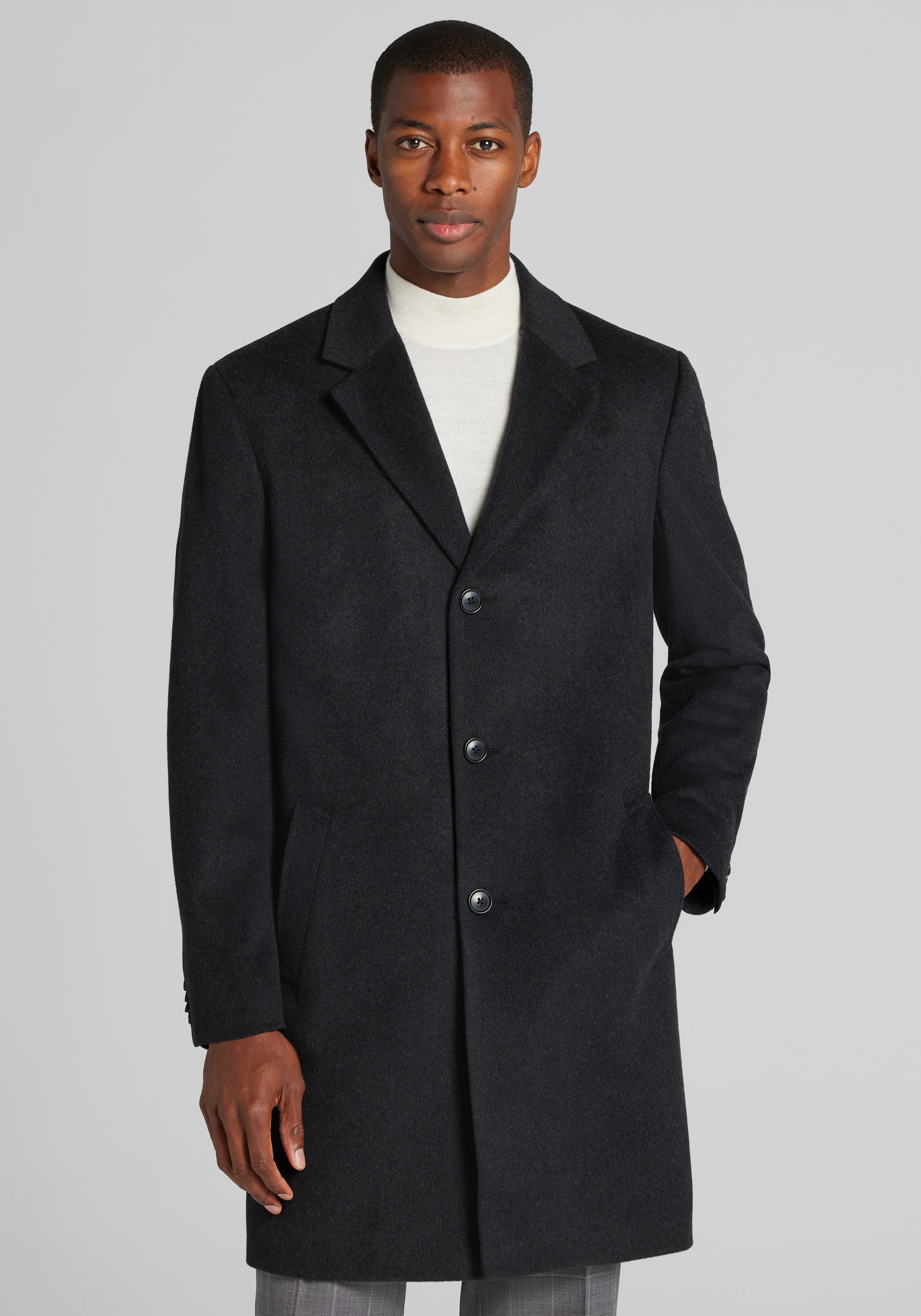 Jos. A. Bank Traditional Fit Wool Blend Topcoat