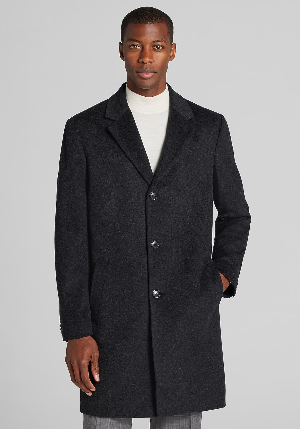 Jos. A. Bank Traditional Fit Wool Blend Topcoat - Big & Tall