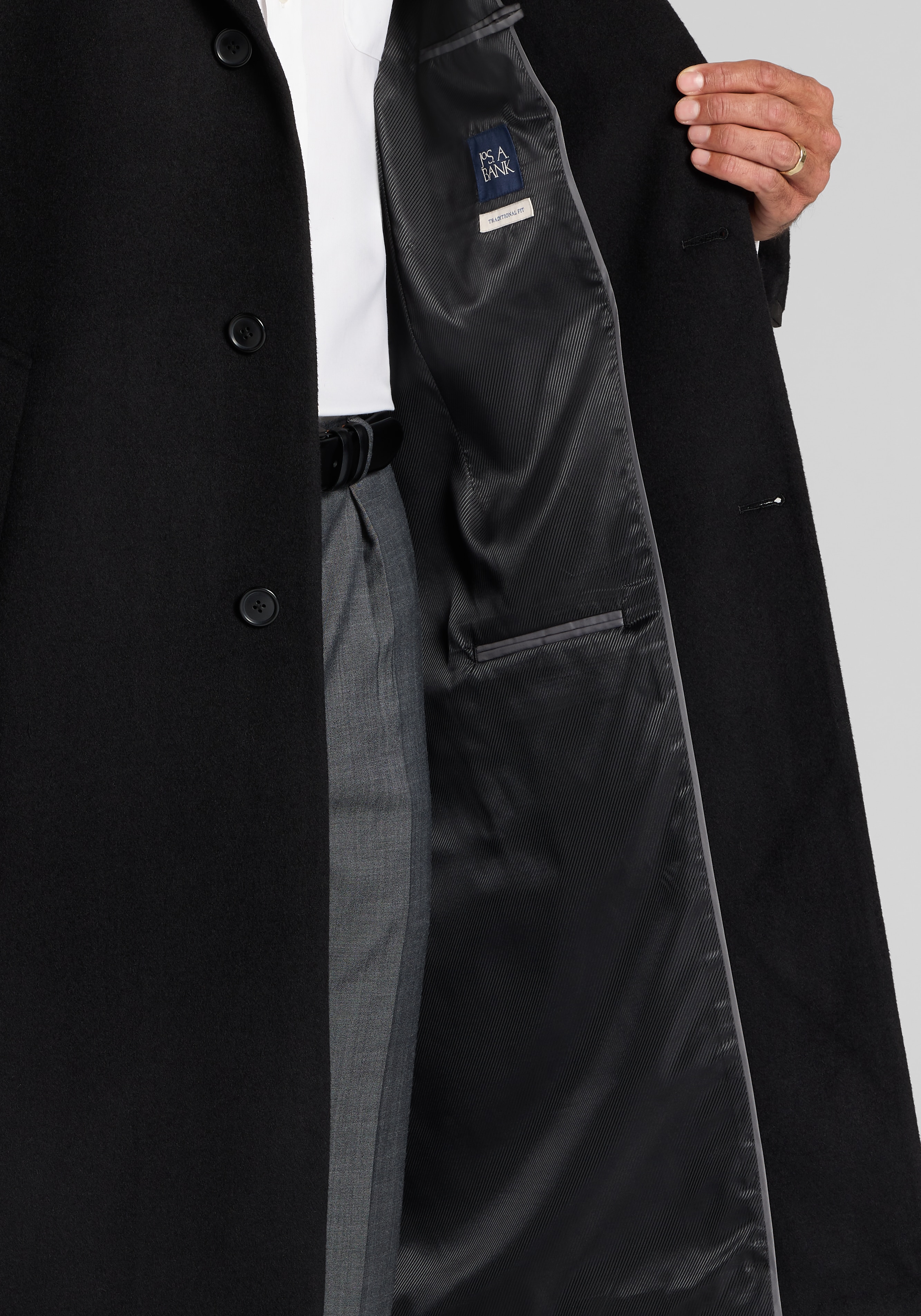 Jos. A. Bank Traditional Fit Solid Topcoat