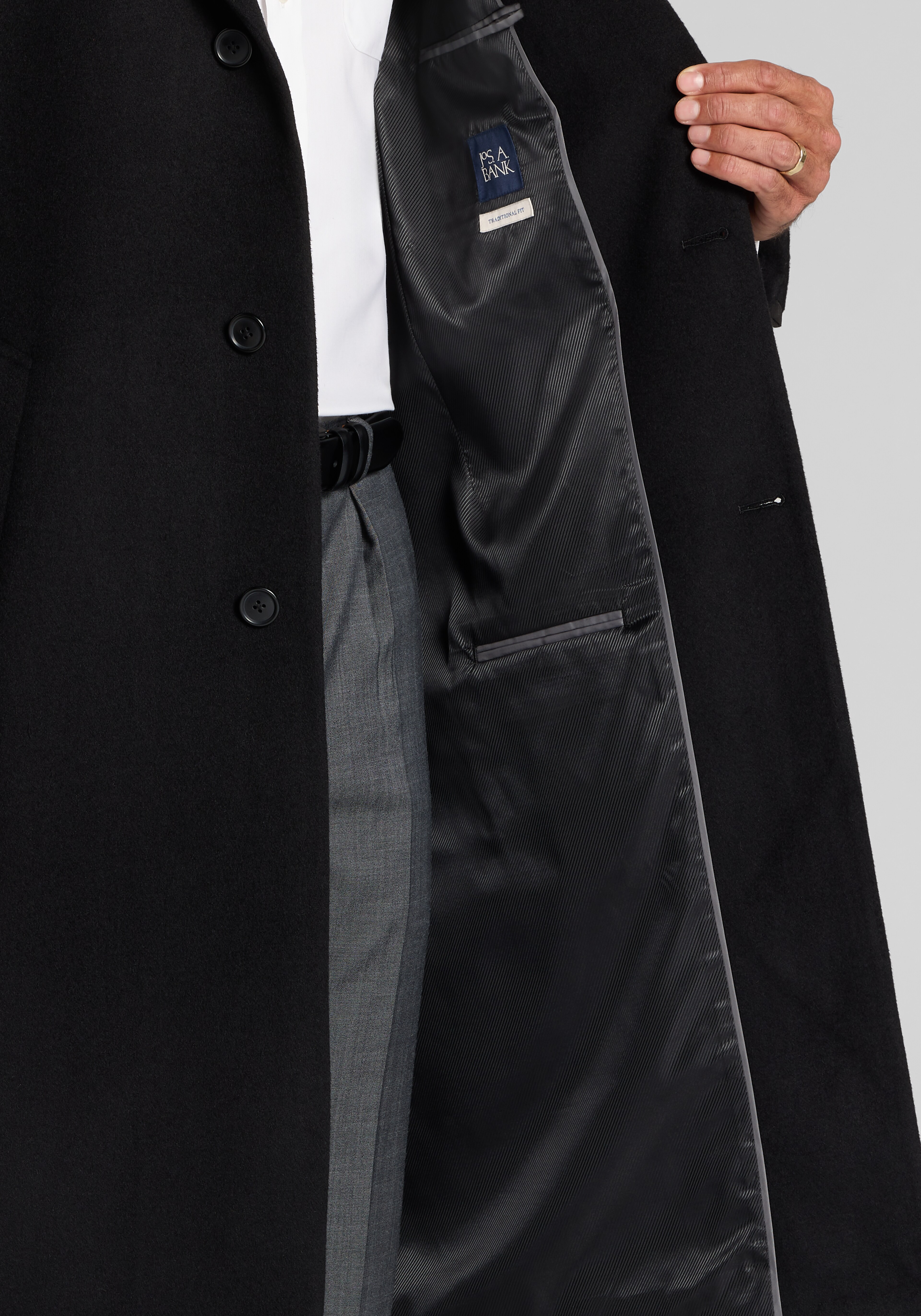Jos. A. Bank Traditional Fit Knee Length Topcoat