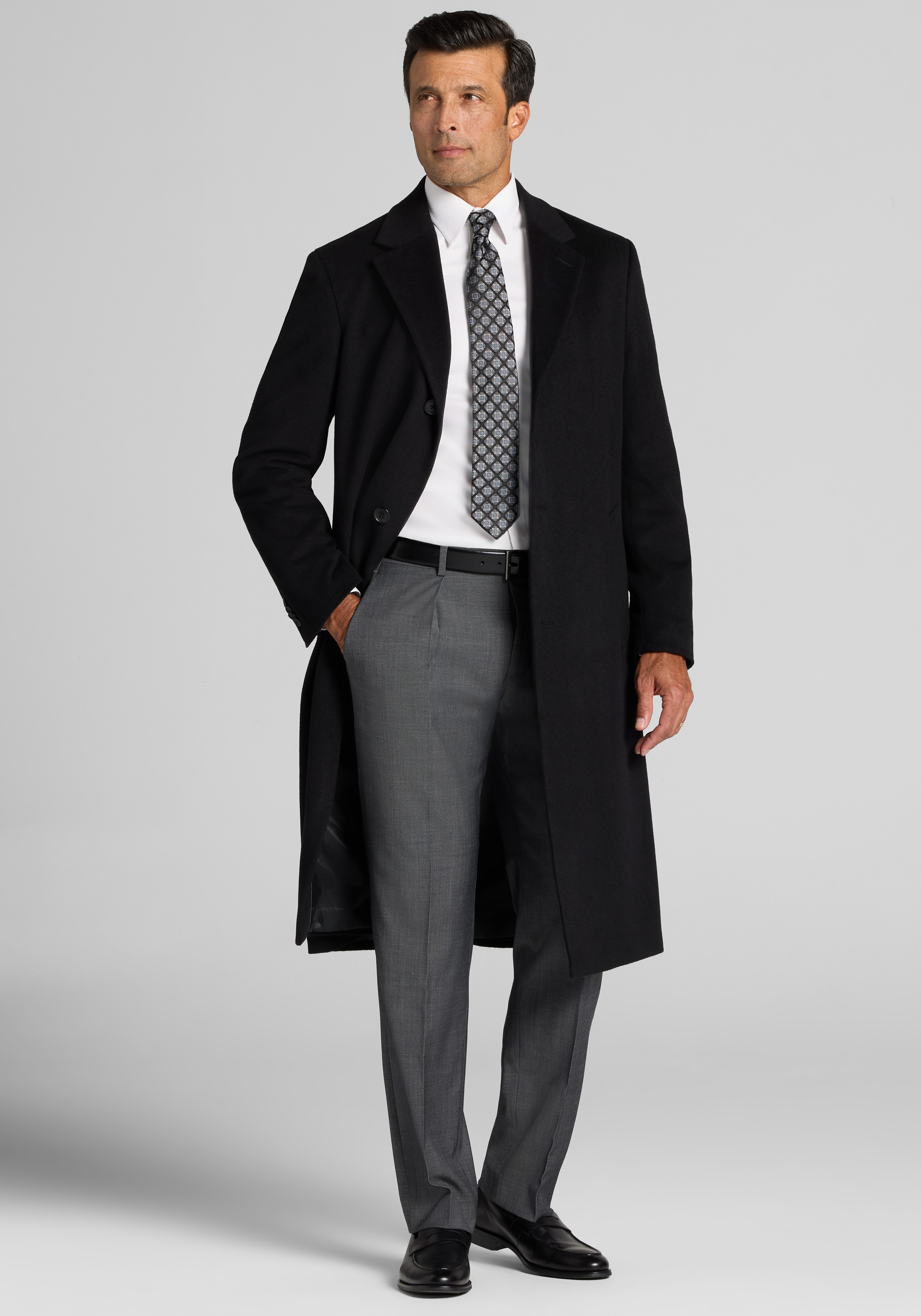 Jos. A. Bank Traditional Fit Solid Topcoat