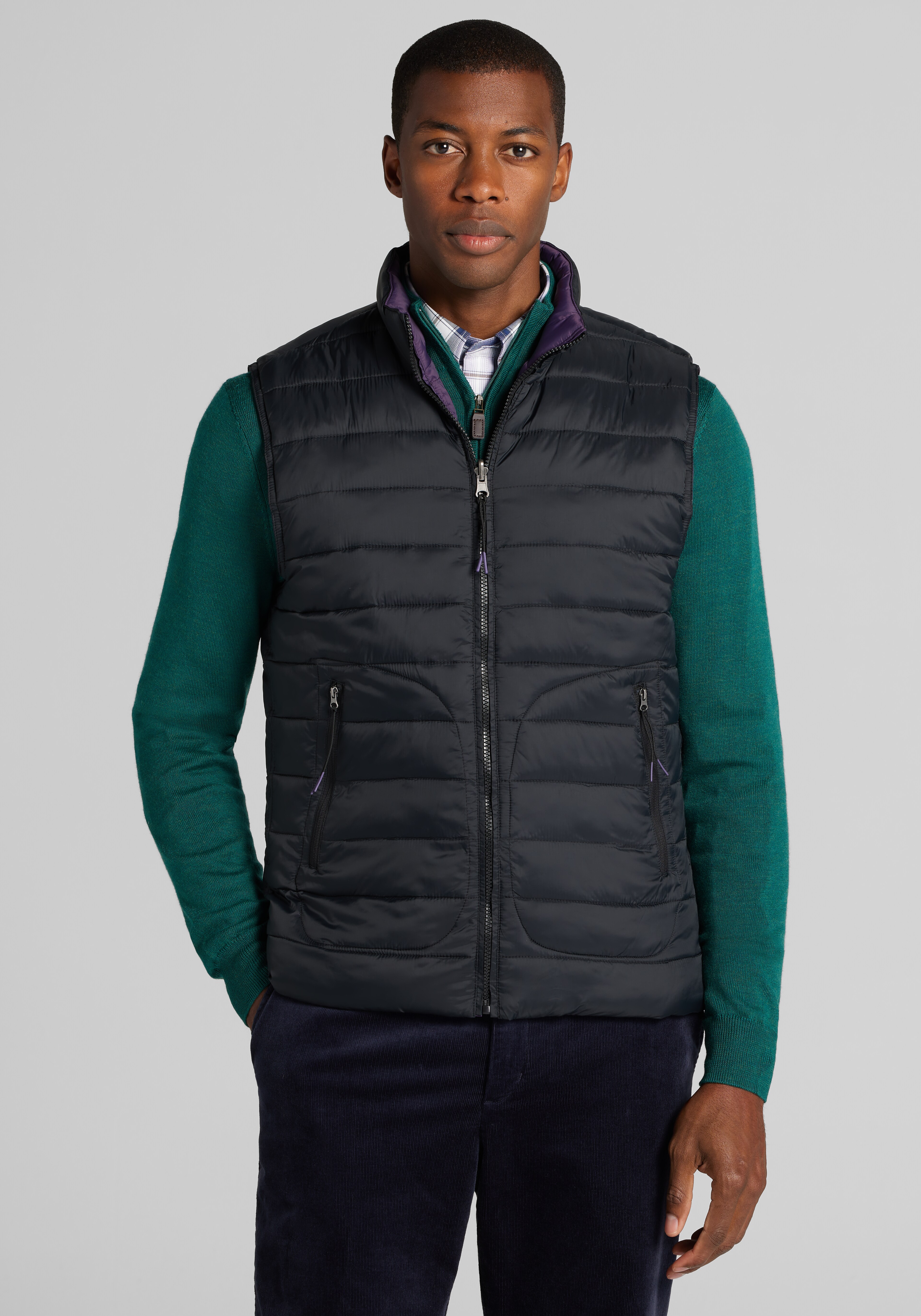 Traveler® Collection Tailored Fit Reversible Quilted Vest