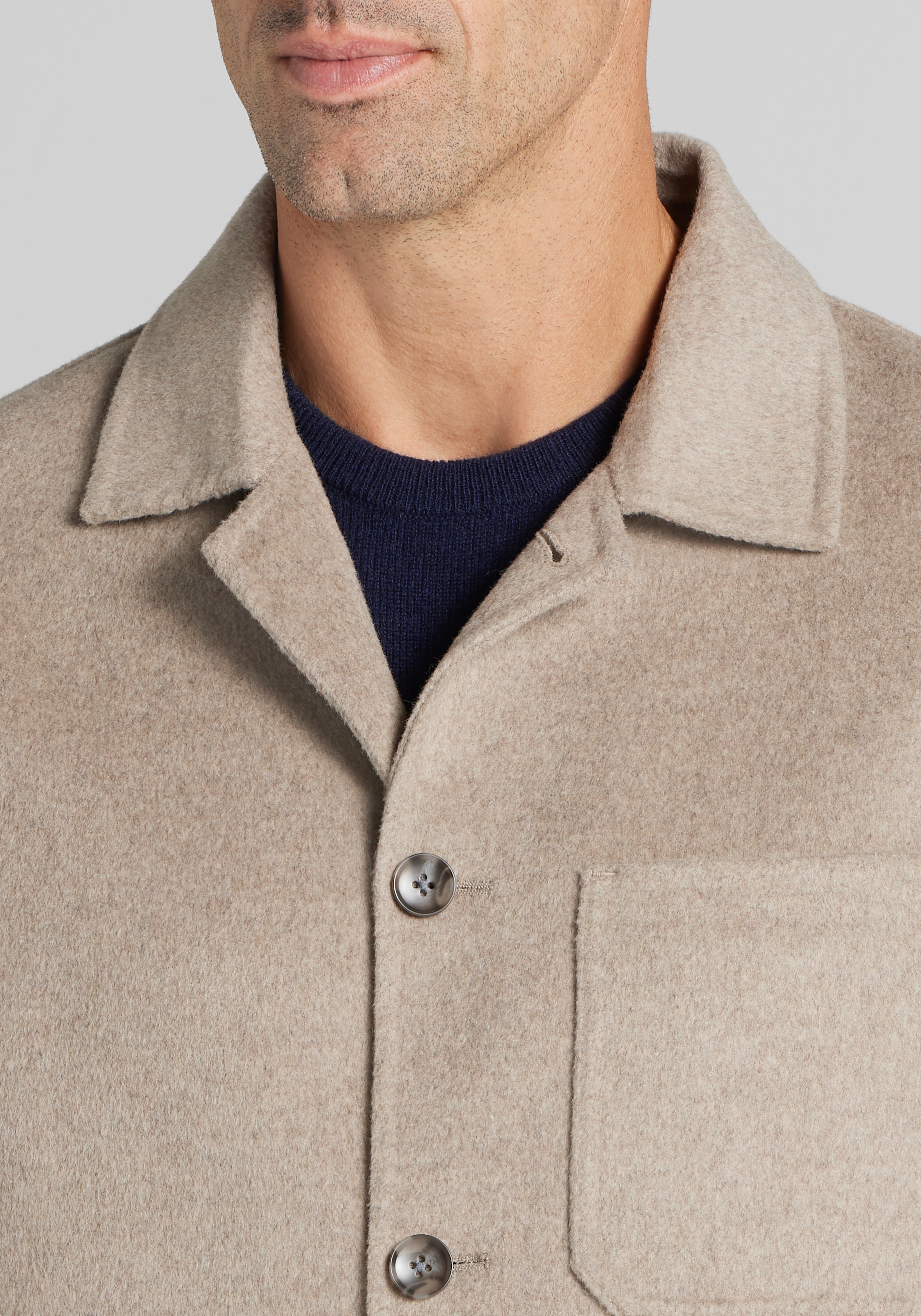 Reserve Collection Tailored Fit Double-Faced Wool Chore Jacket