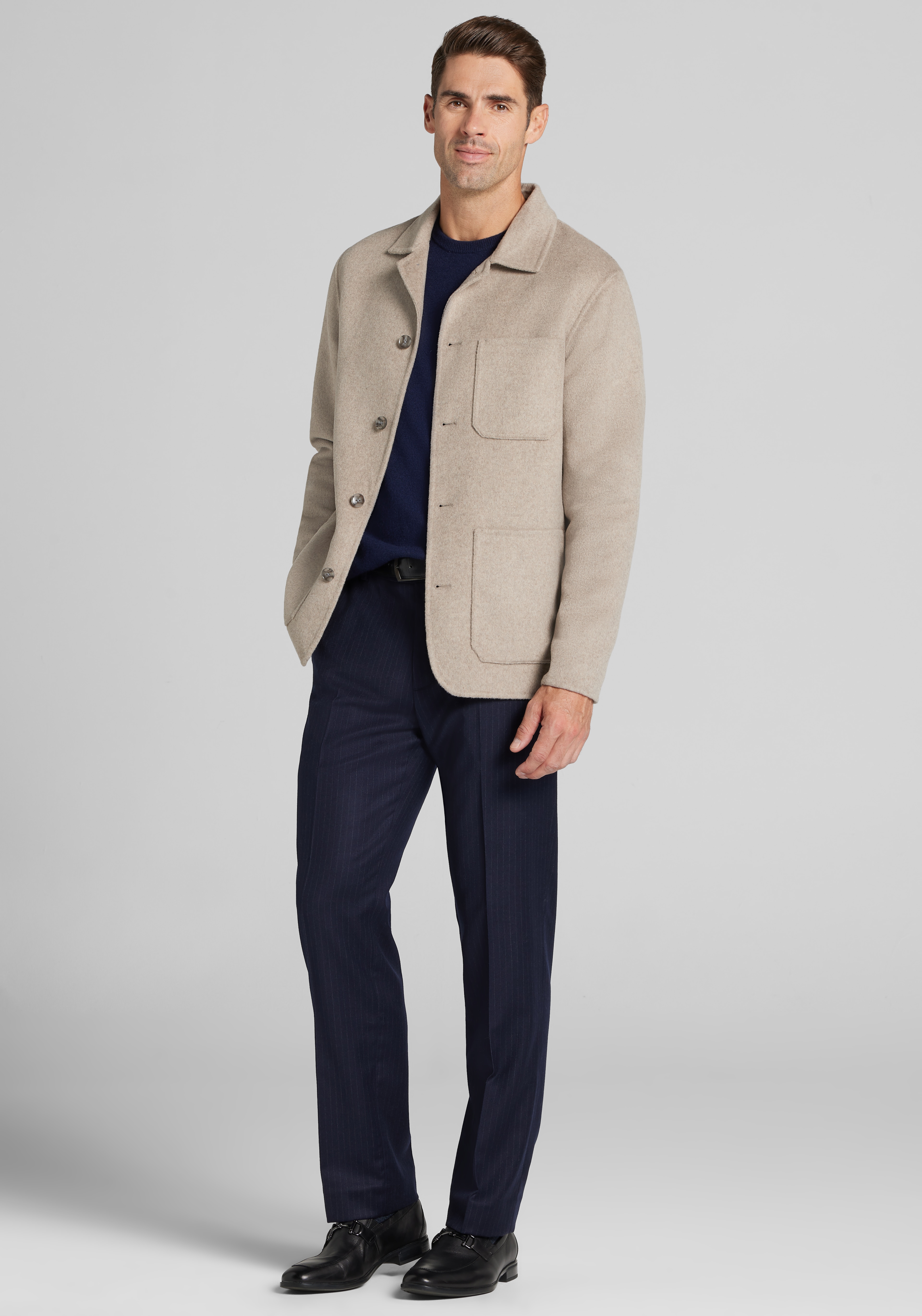 Reserve Collection Tailored Fit Double-Faced Wool Chore Jacket